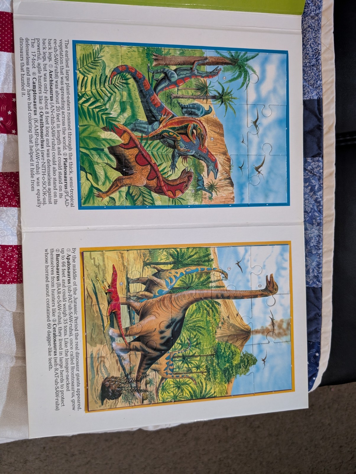 Vintage 1988 Dinosaur Giants among Giants Jigsaw Picture Puzzle Book