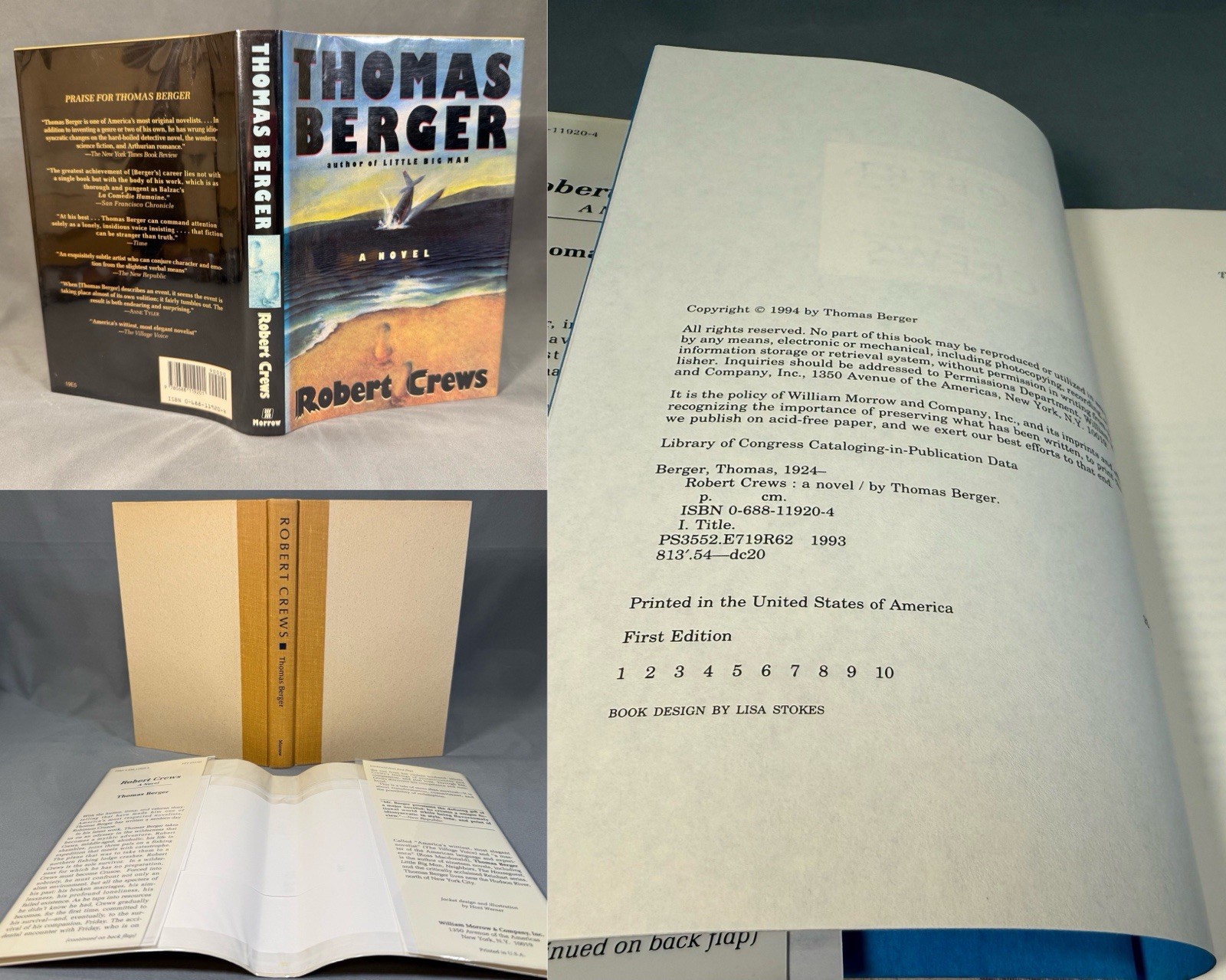 Thomas Berger First Edition Lot – 10 1st Print Books Reinhart’s HCDJ NF/Fine