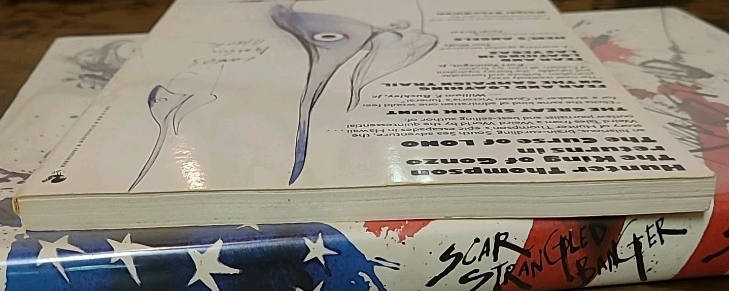 SIGNED Ralph Steadman THE CURSE OF LONO Hunter Thompson True 1st Bantam PB Book