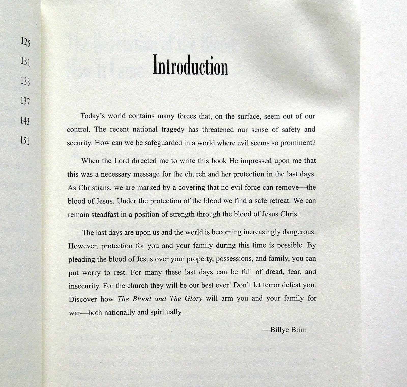 The Blood and the Glory – Billye Brim, 1995 sc, Harrison House