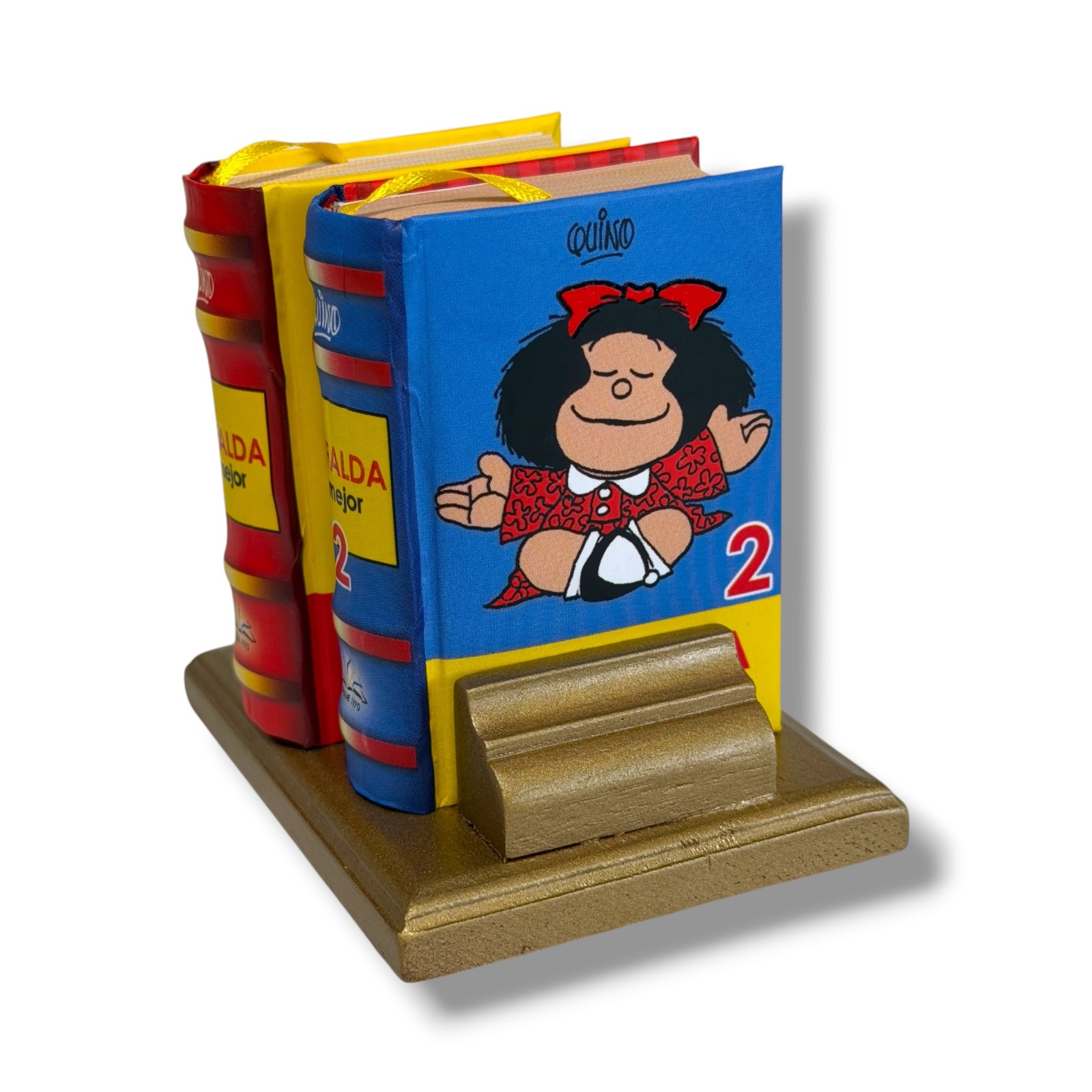 New Mafalda in Spanish 2-Vol Set with golden stand hardcover 380 pages comics