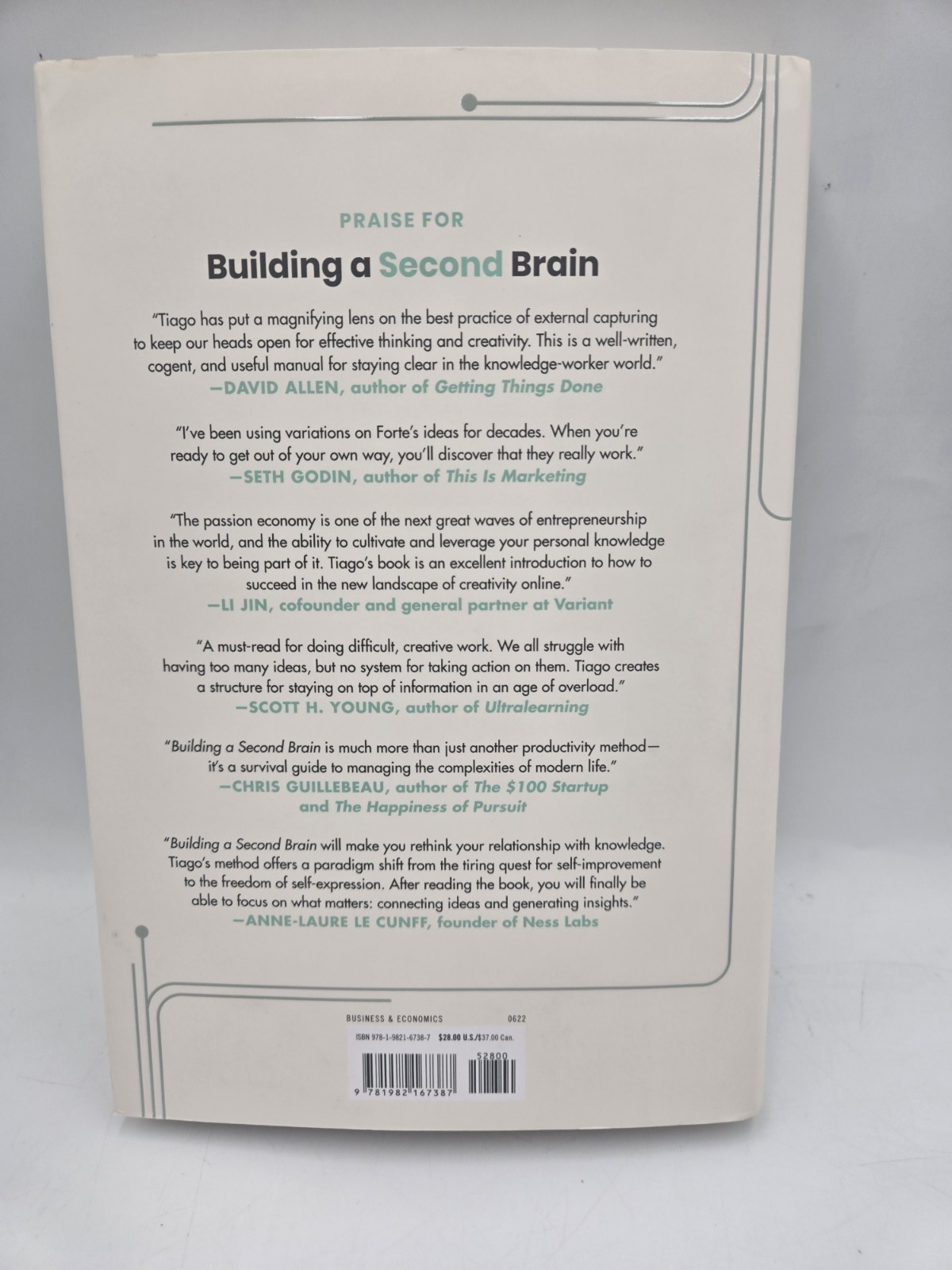 Signed. Building a Second Brain: A Proven Method to Organize Your Digital Life