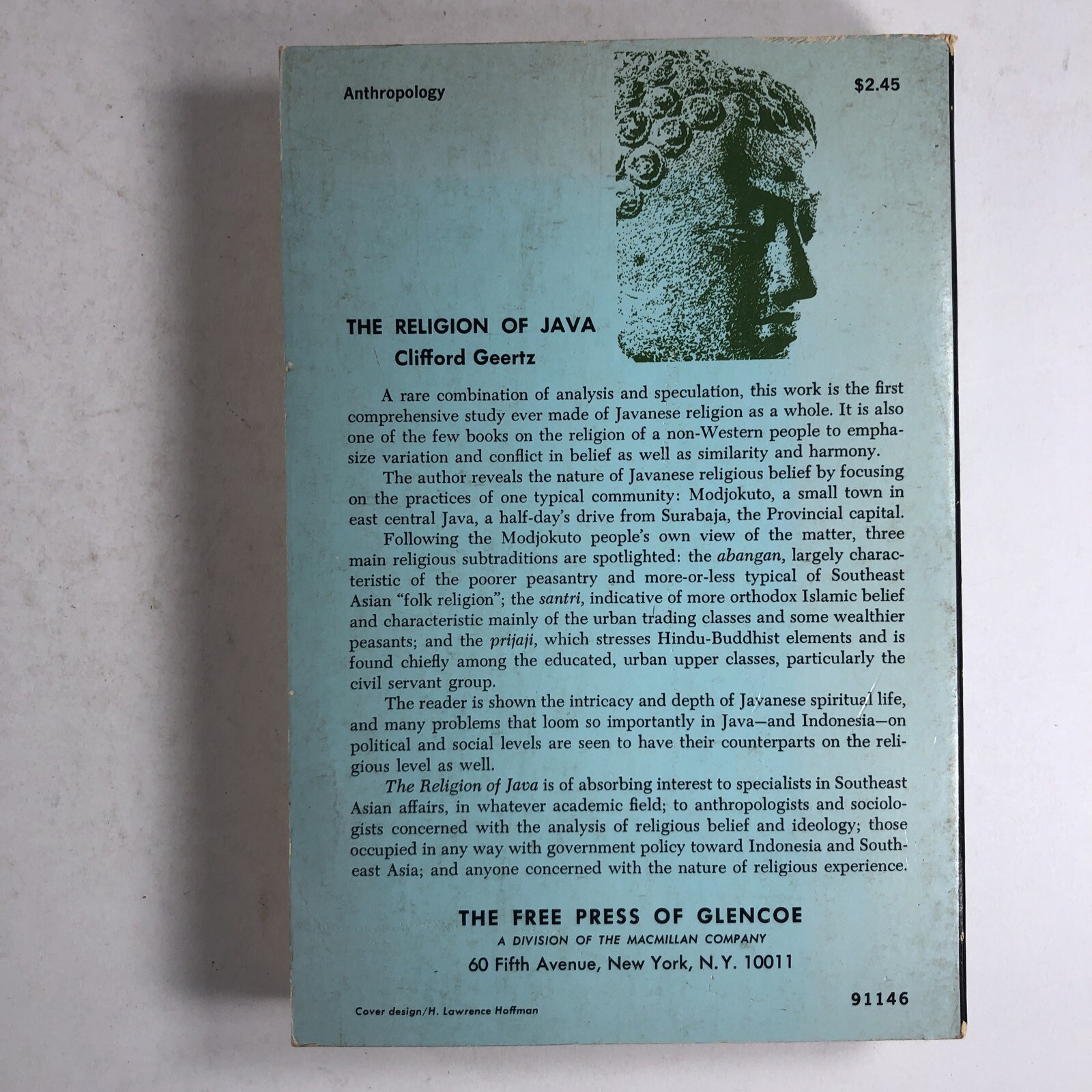 The Religion of Java by Clifford Geertz 1st Free Press Paperback Edition 1964