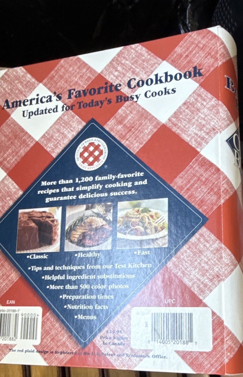Better Homes and Gardens New Cook Book Ring/Wire Bound Illustrated 1989