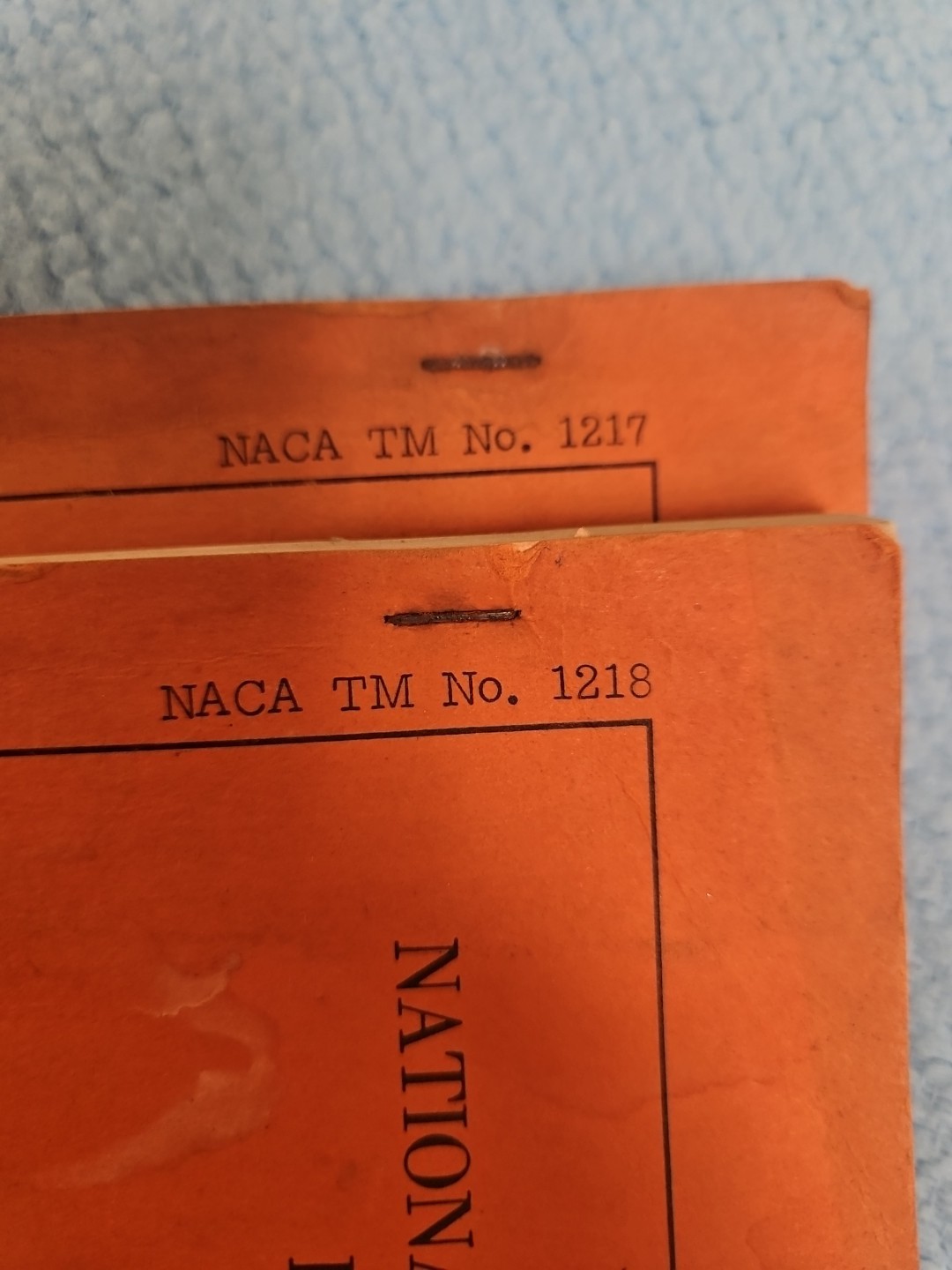 1949 NATIONAL ADVISORY COMMITTEE FOR AERONAUTICS TECHNICAL MEMORANDUM 1217 1218