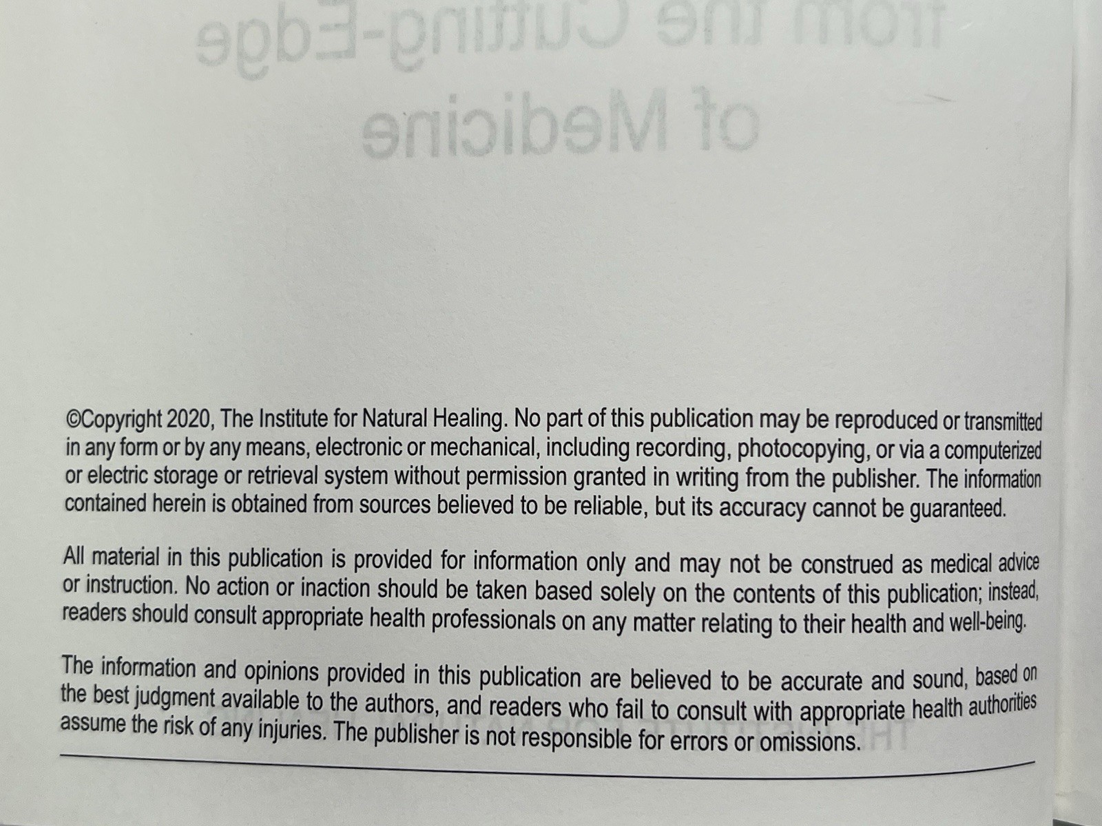 Essential Healing by The Institute for Natural Healing | Paperback, 2020