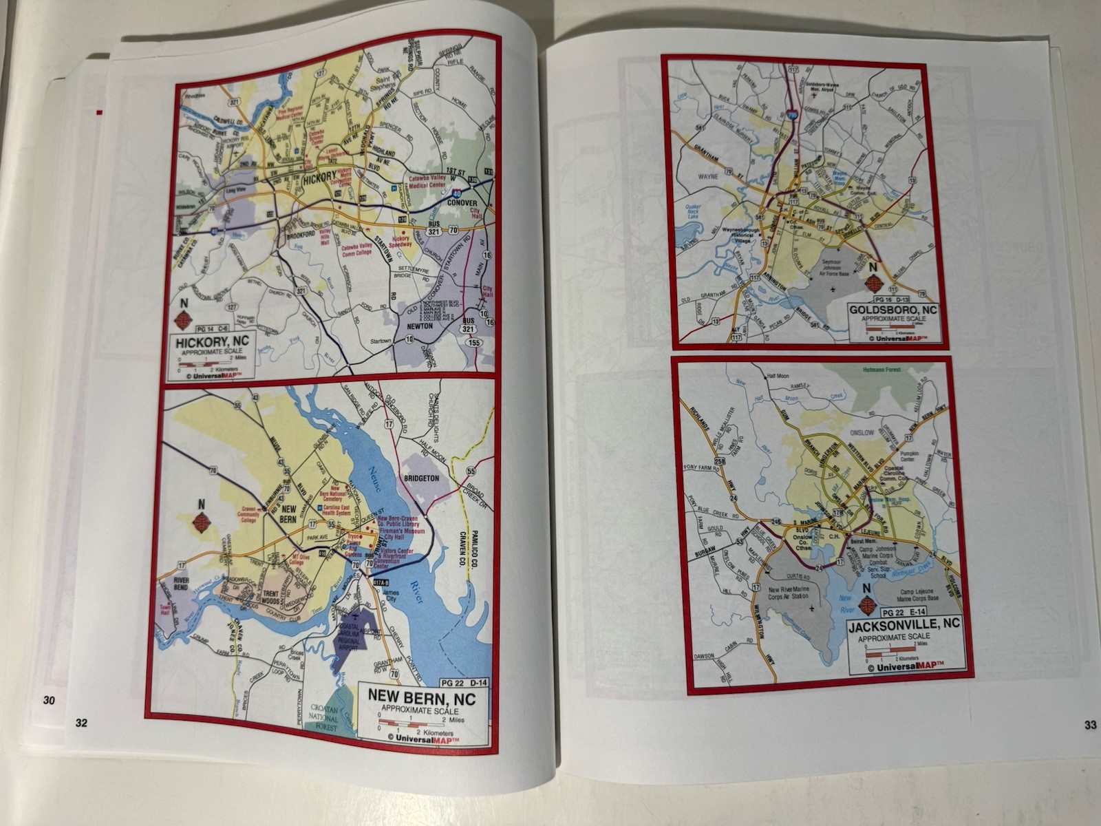 North & South Carolina Road Atlas 2004 Kappa Street Guide NC SC Universal Map