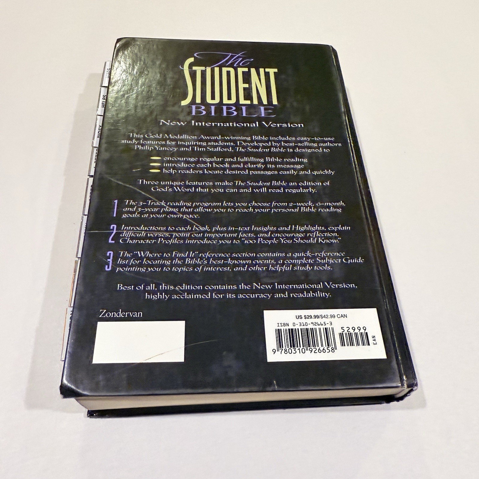 The Student Bible (New International Version) Zondervan, 1986
