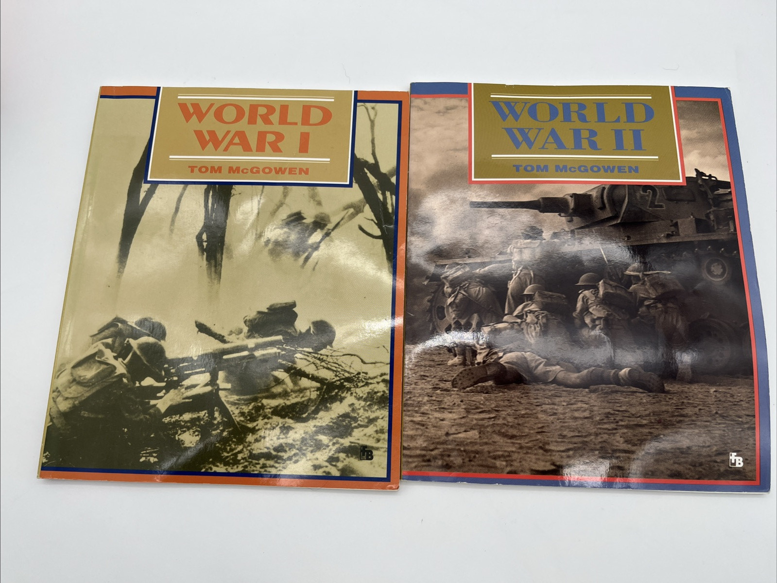 Tom McGowen 2 book lot- World War I & World War II (Trade PB, 1993)