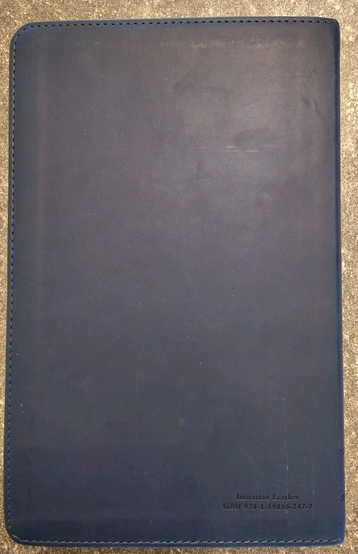 Blue & Grey Leather Holy Bible King James Version Hendrickson Bibles 2015