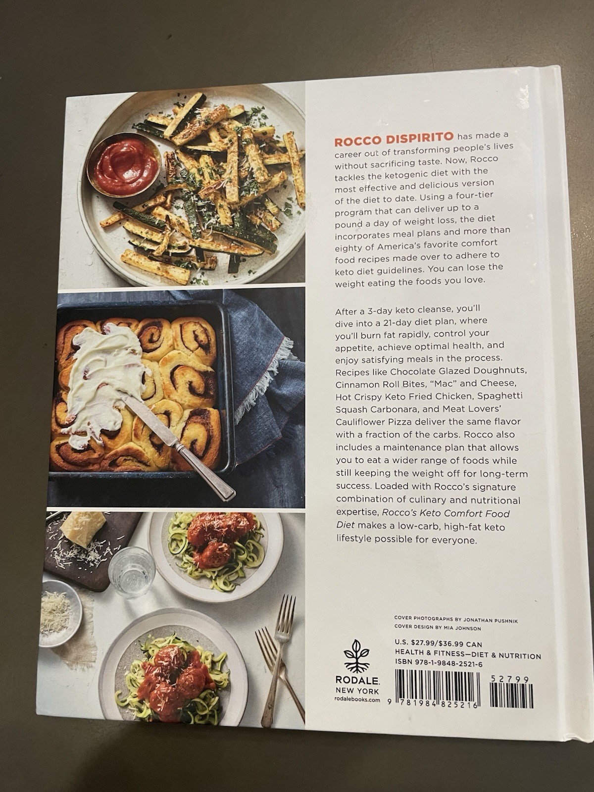 Rocco’s Keto Comfort Food Diet Cookbook Hard Cover Pristine Condition 2021