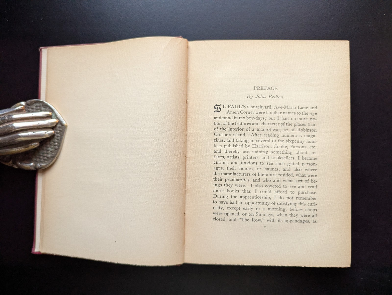 Literacy London 1779-1853 Rees Britton Book Collecting Scarce 1896 History HC