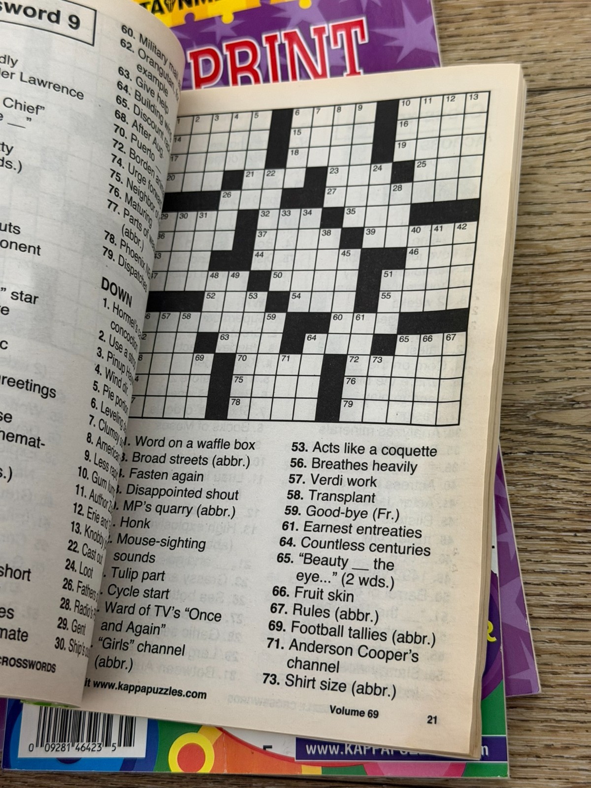 Puzzle Book Lot 6 Large Print Word Find Sudoku Crossword Kappa Puzzles