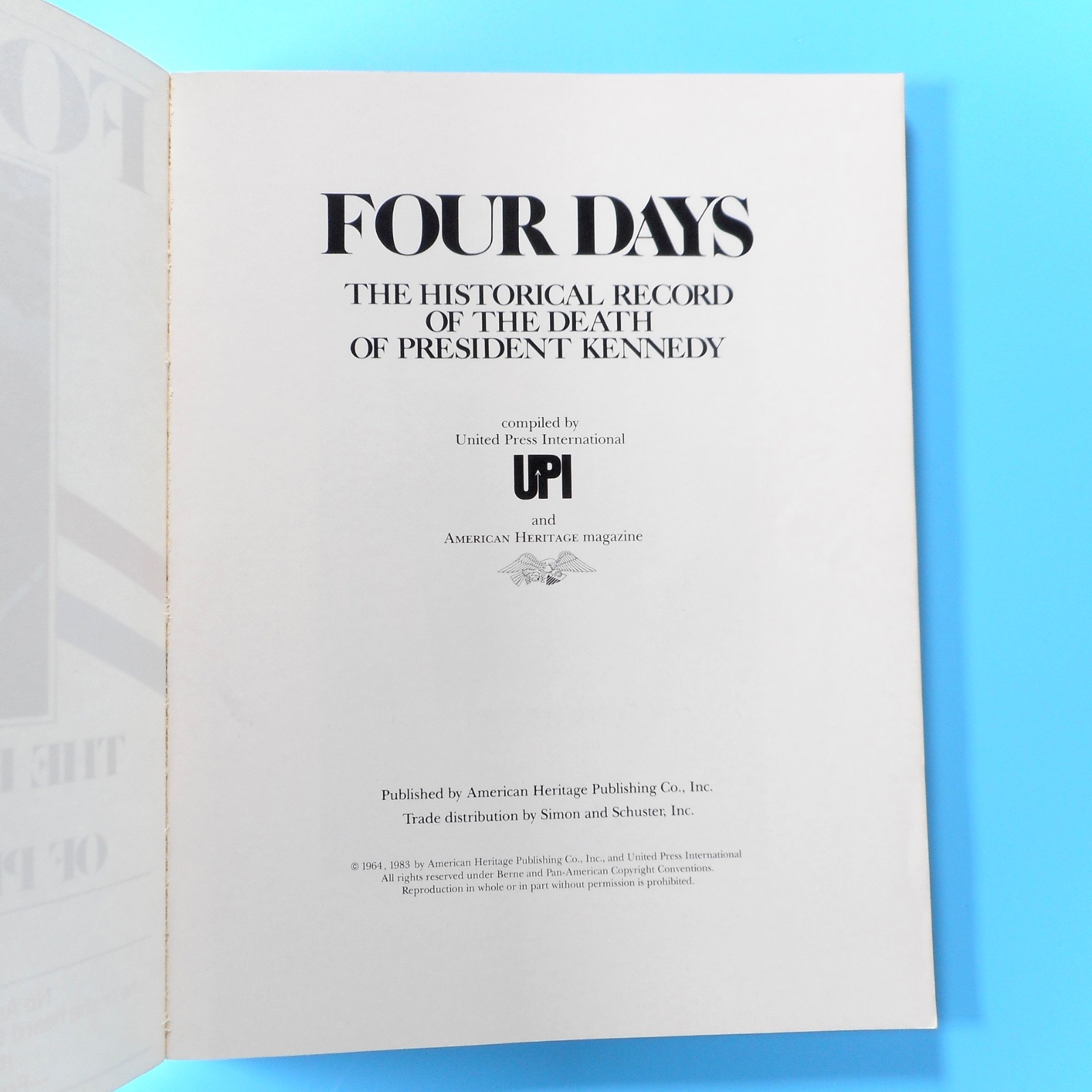 Four Days Historical Record Death US President John Kennedy JFK Softcover Photos