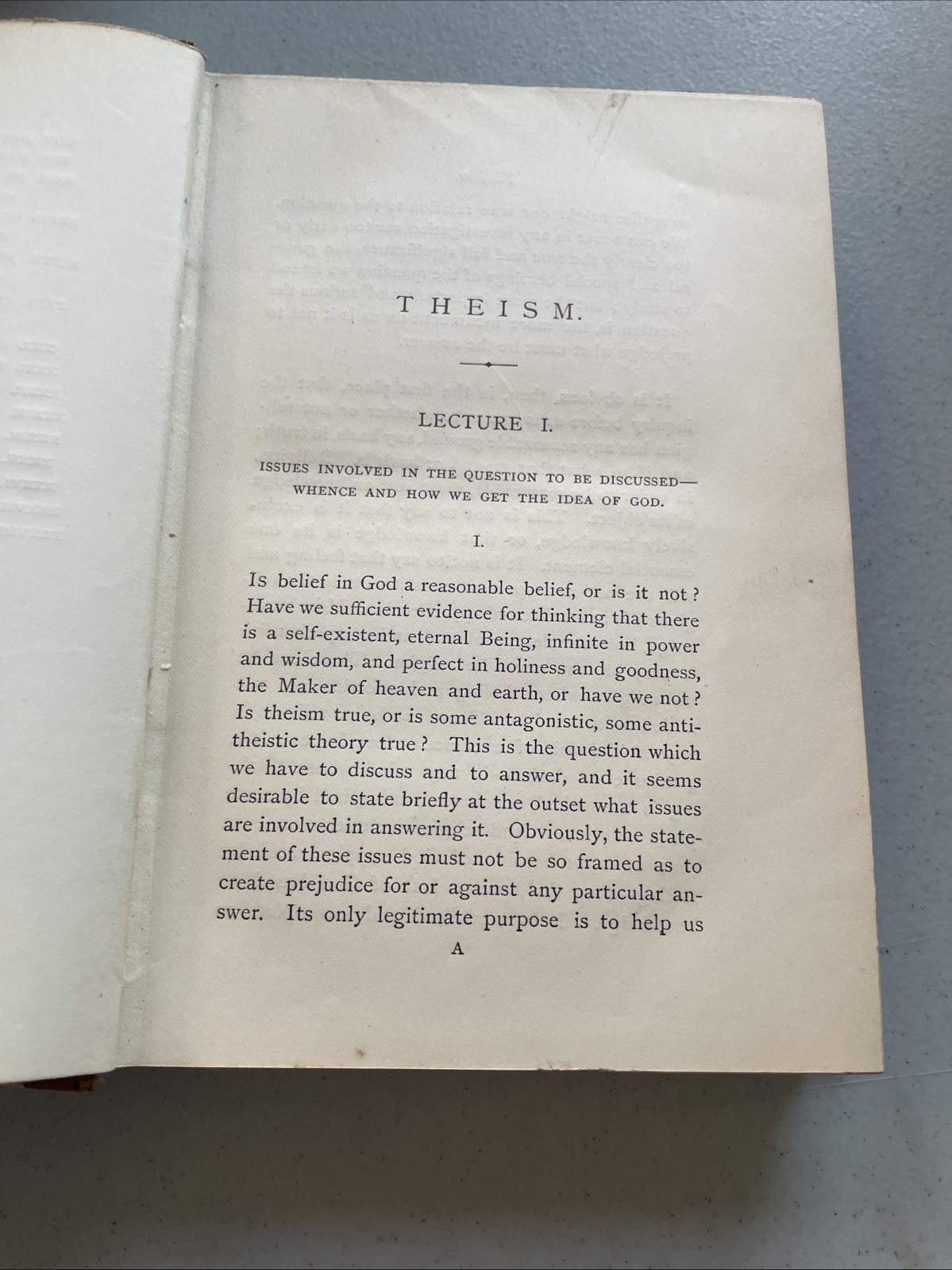 Theism (1907) Being the Baird Lecture for 1877