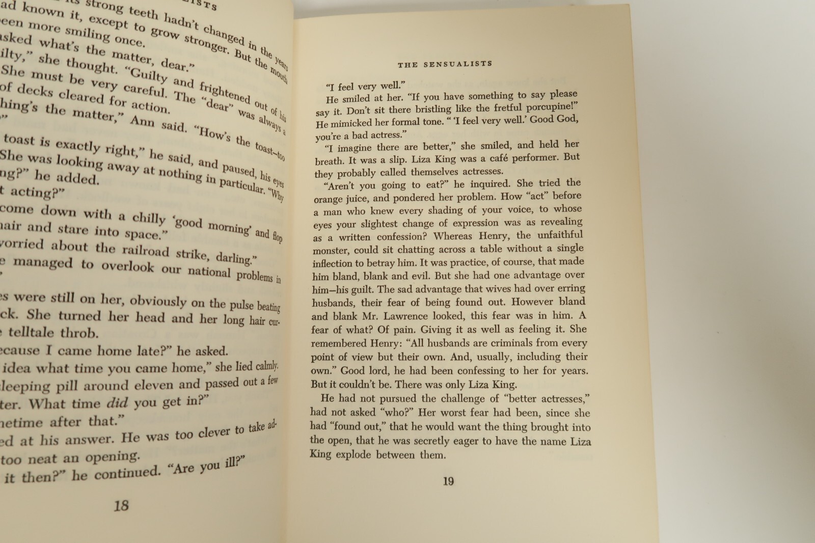 The Sensualists A Novel by Ben Hecht Julian Messner 1959 First Edition New York
