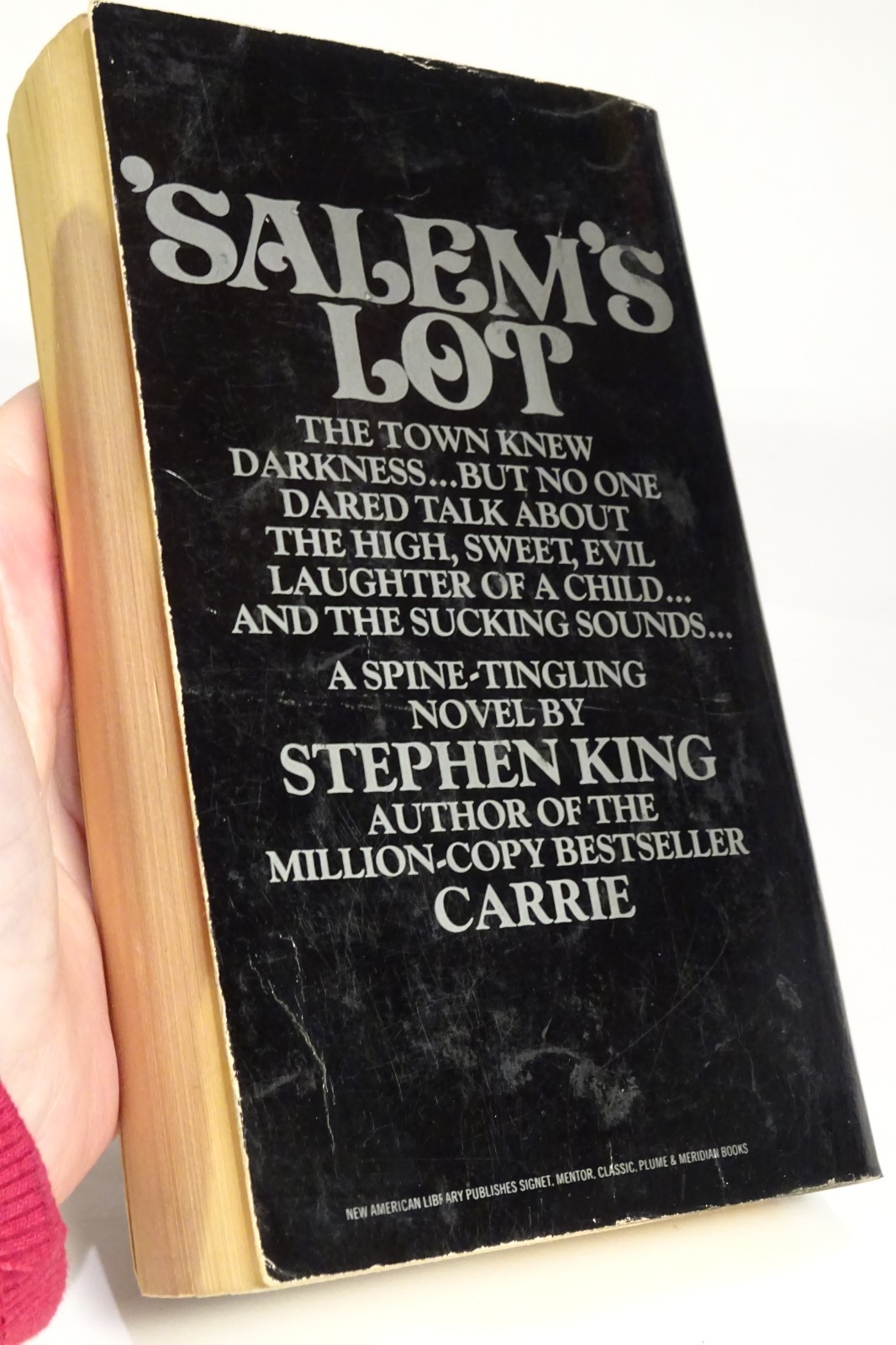 1976 SALEM’S LOT-Stephen King-1st Printing Signet PAPERBACK-PB w/ Black Cover