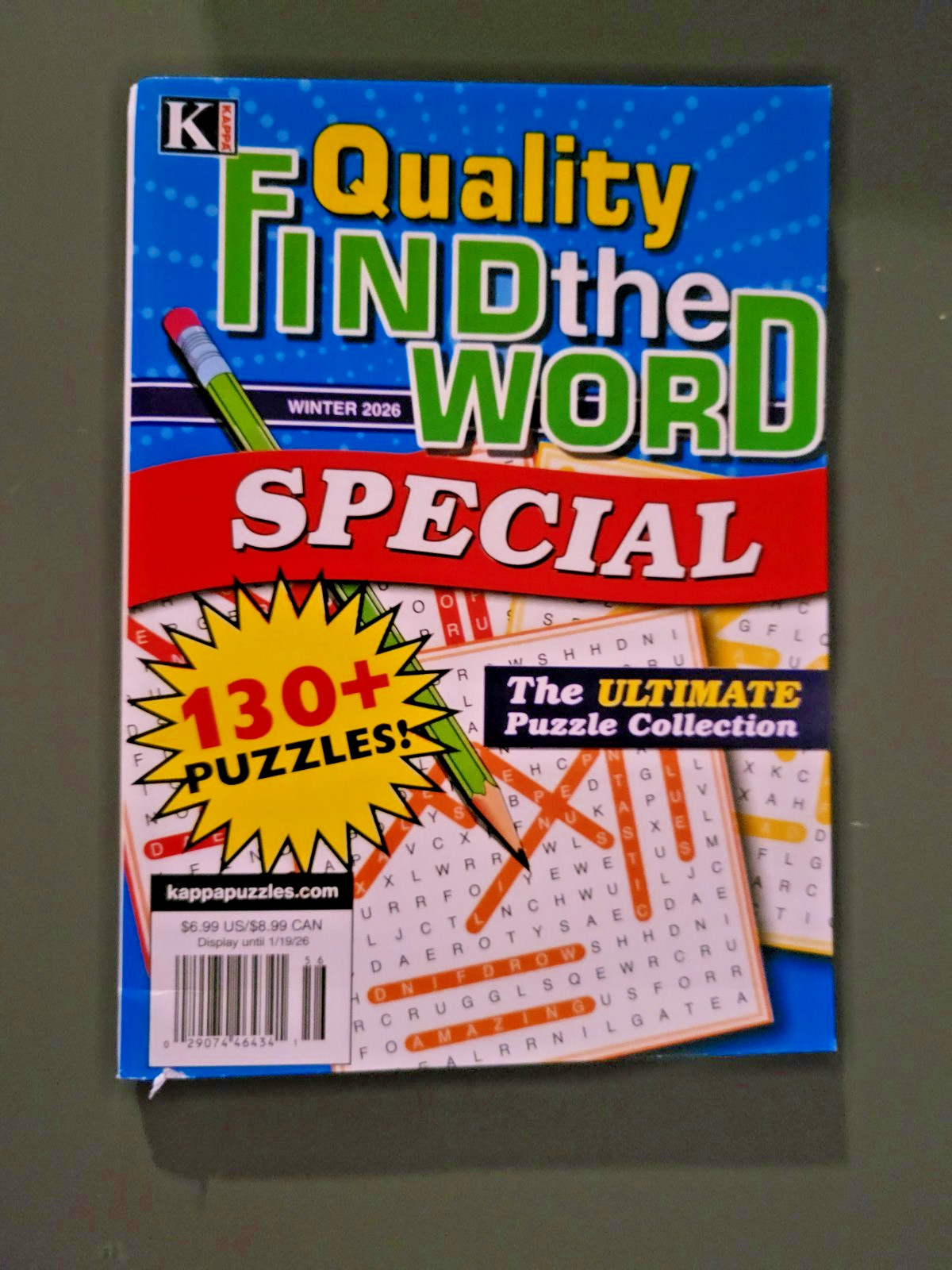 Lot of 3 Find-the-Word Puzzle Books by Kappa – 2 Special & Jumbo 390+ Challenges