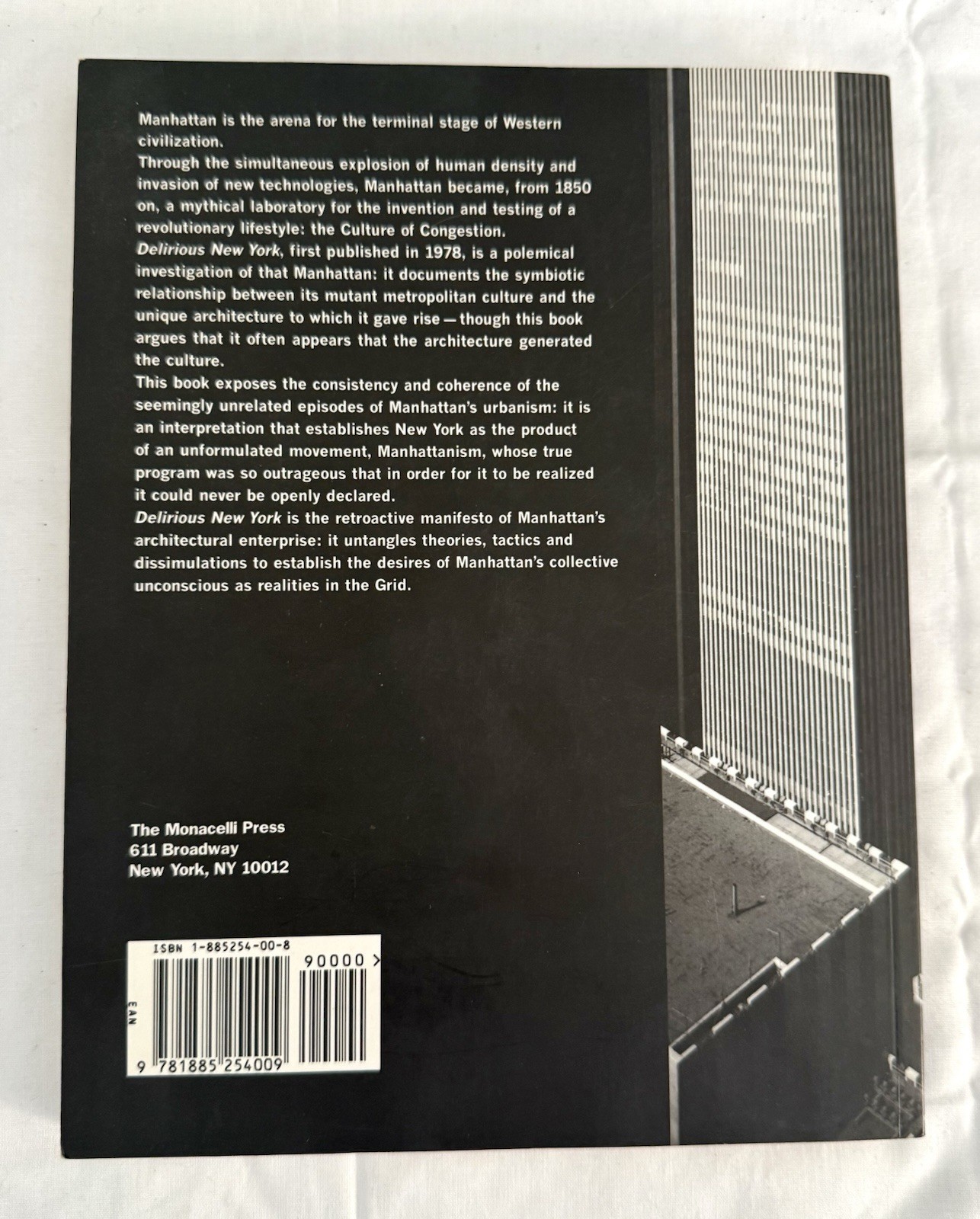 Delirious New York Rem Koolhaas 1994 Monacelli Press Architecture Book Paperback