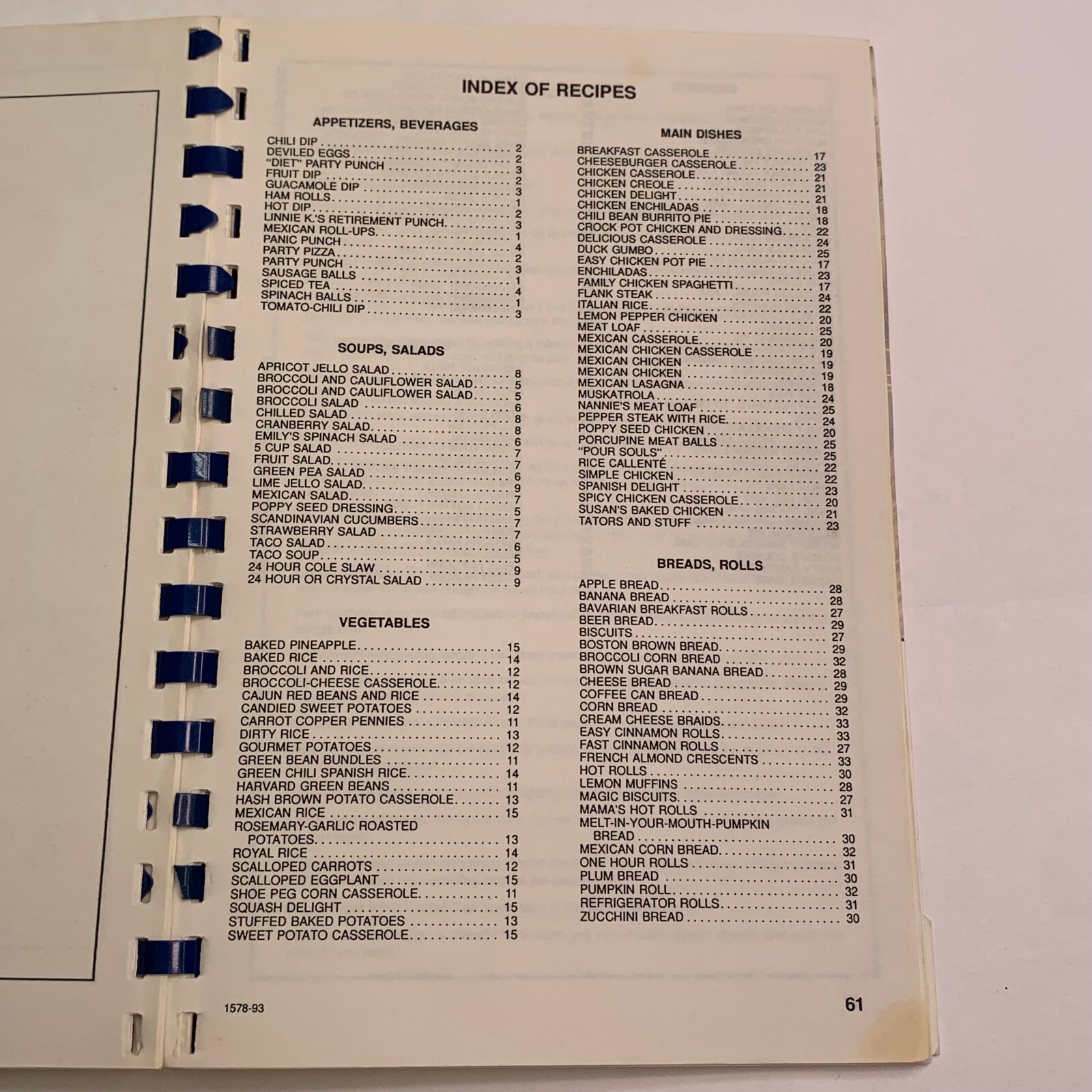 Cherished Recipes From McCrory PTO Cookbook Collection of Cooking Vintage 1993