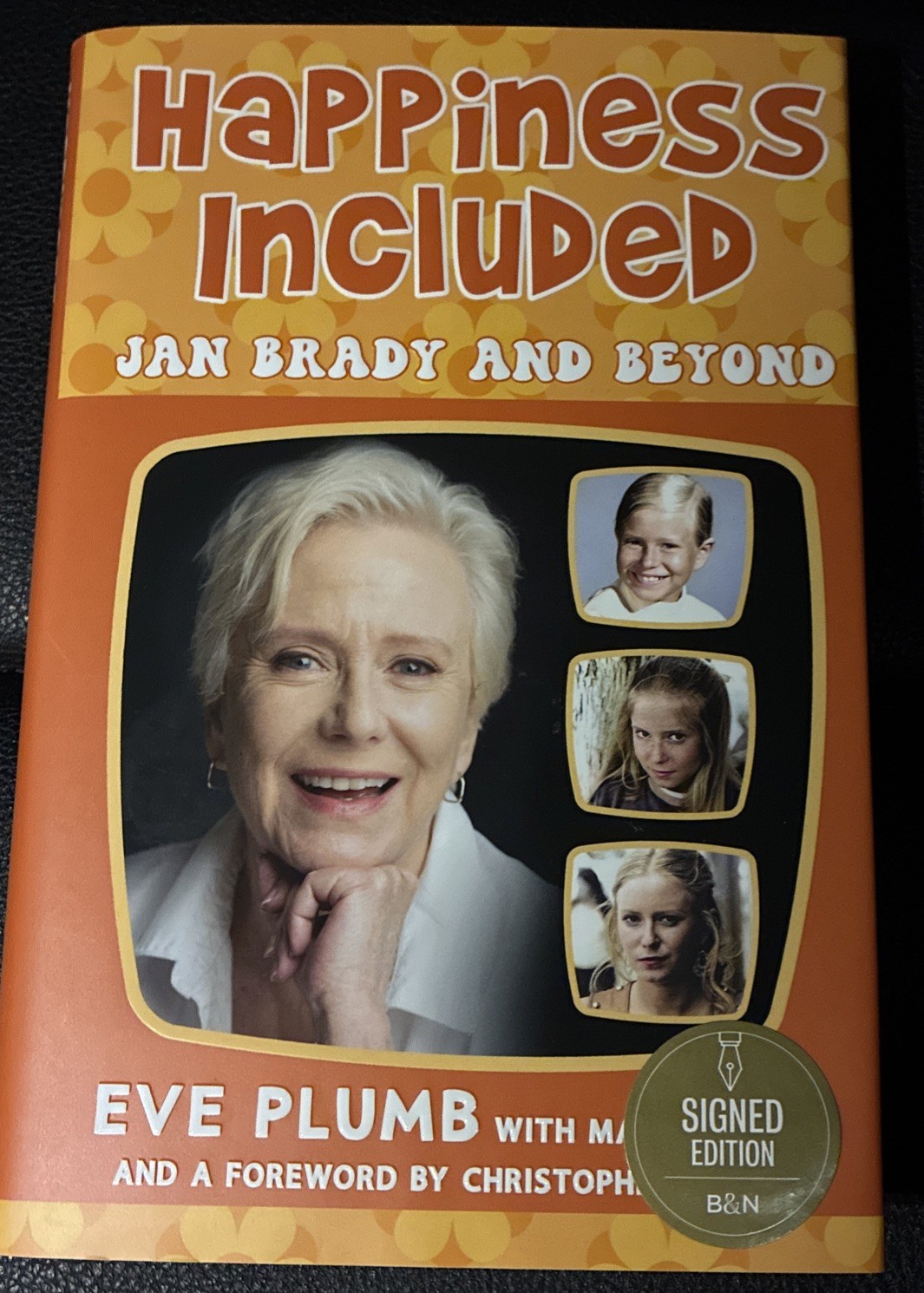 Eve Plumb SIGNED AUTOGRAPHED Happiness Included HCDJ 1st Edition Brady Bunch Jan