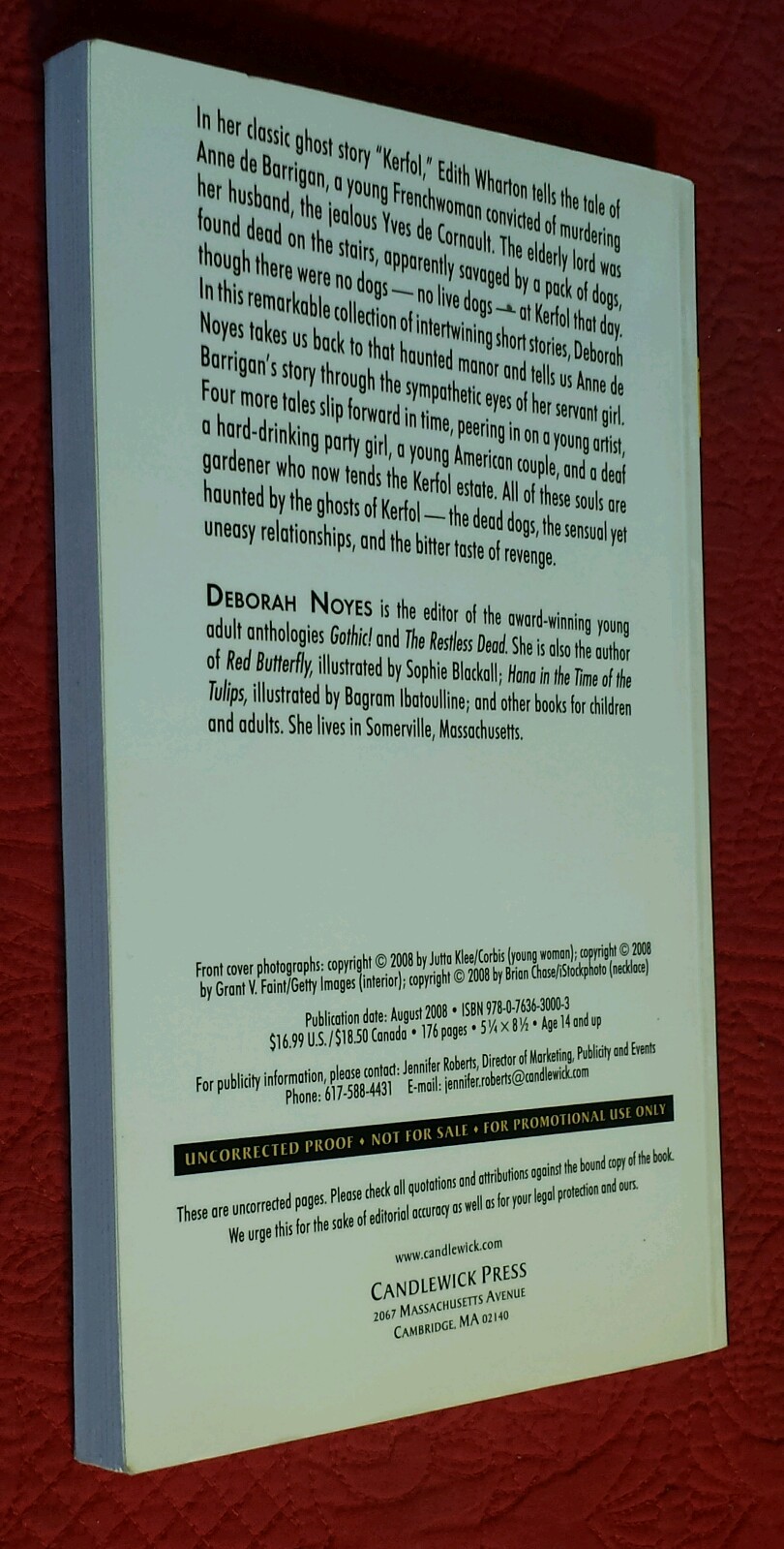 The Ghosts of Kerfol by Noyes, Deborah [Paperback] RARE ADVANCE READING COPY