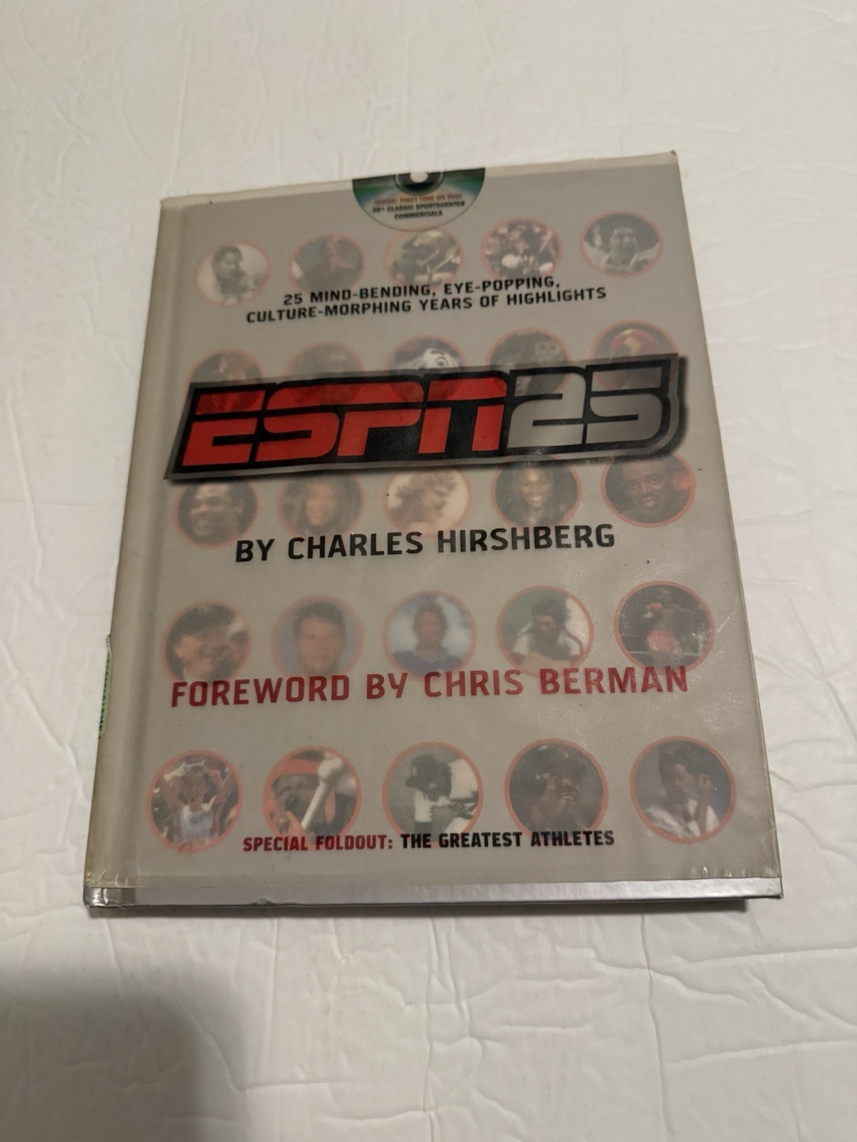 ESPN25 By Charles Hirschberg Hardcover 140 Pages + SportsCenter Commercials DVD