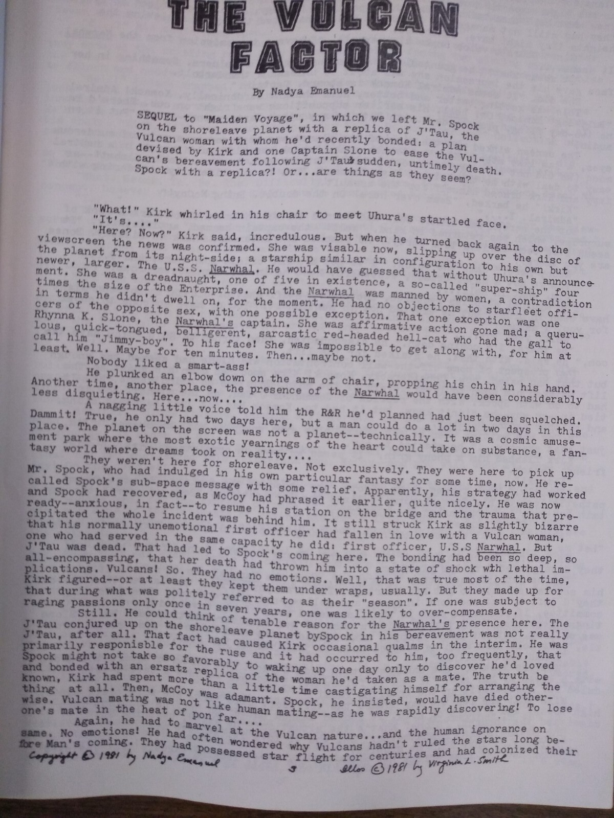 R&R XVI – Star Trek Zine Fanzine 1981 (some warping) Yeoman Press