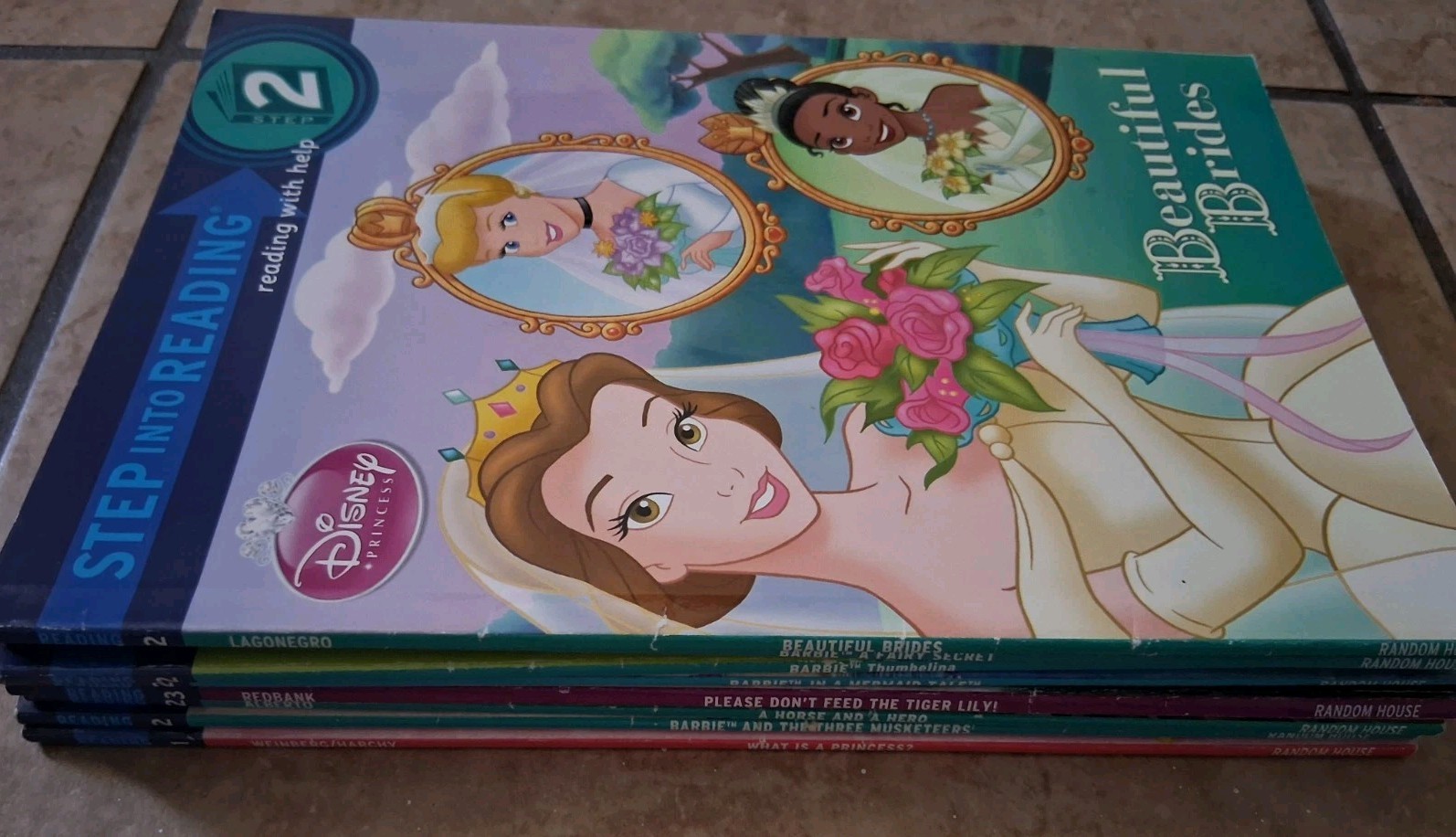 Lot/Set of 8 Girl Readers Disney Barbie I Can Read Step Into Reading PB Books