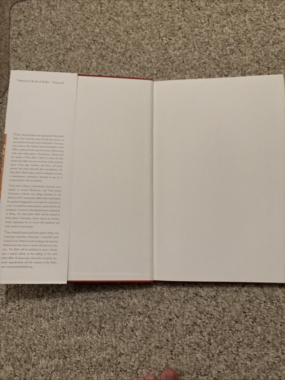 The Saint John’s Bible: Pentateuch Volume 1 by Donald Jackson Hardcover 2006