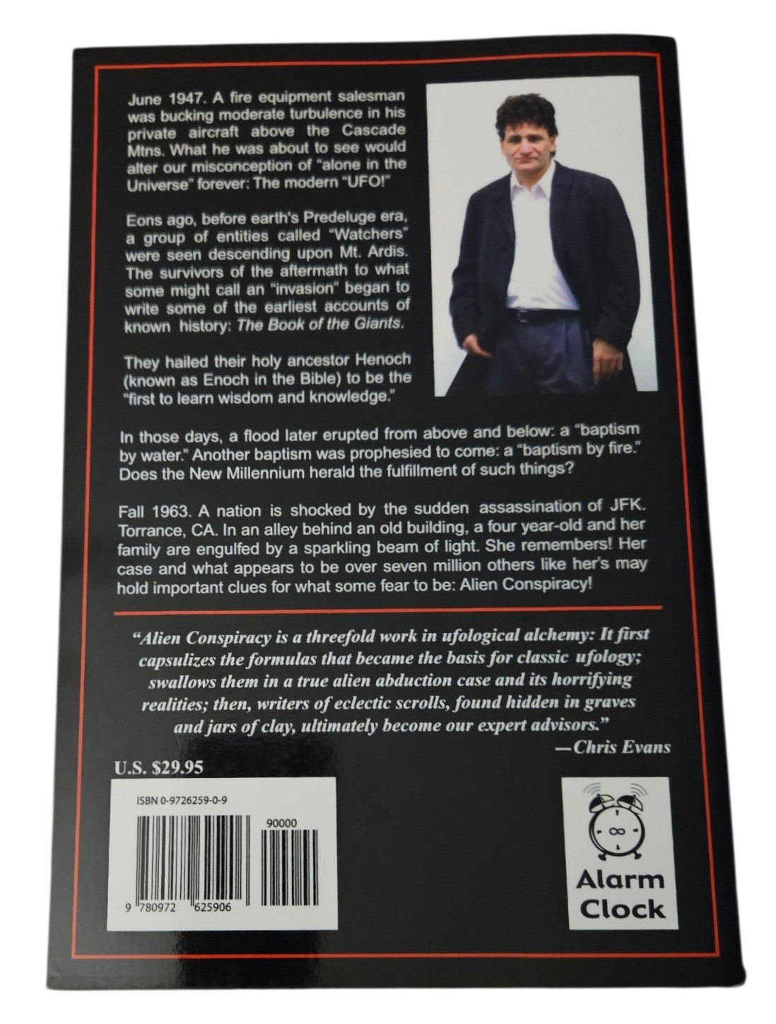 Alien Conspiracy Uraveling the UFO/Alien Mystery Chris B. Evans Book Signed USED