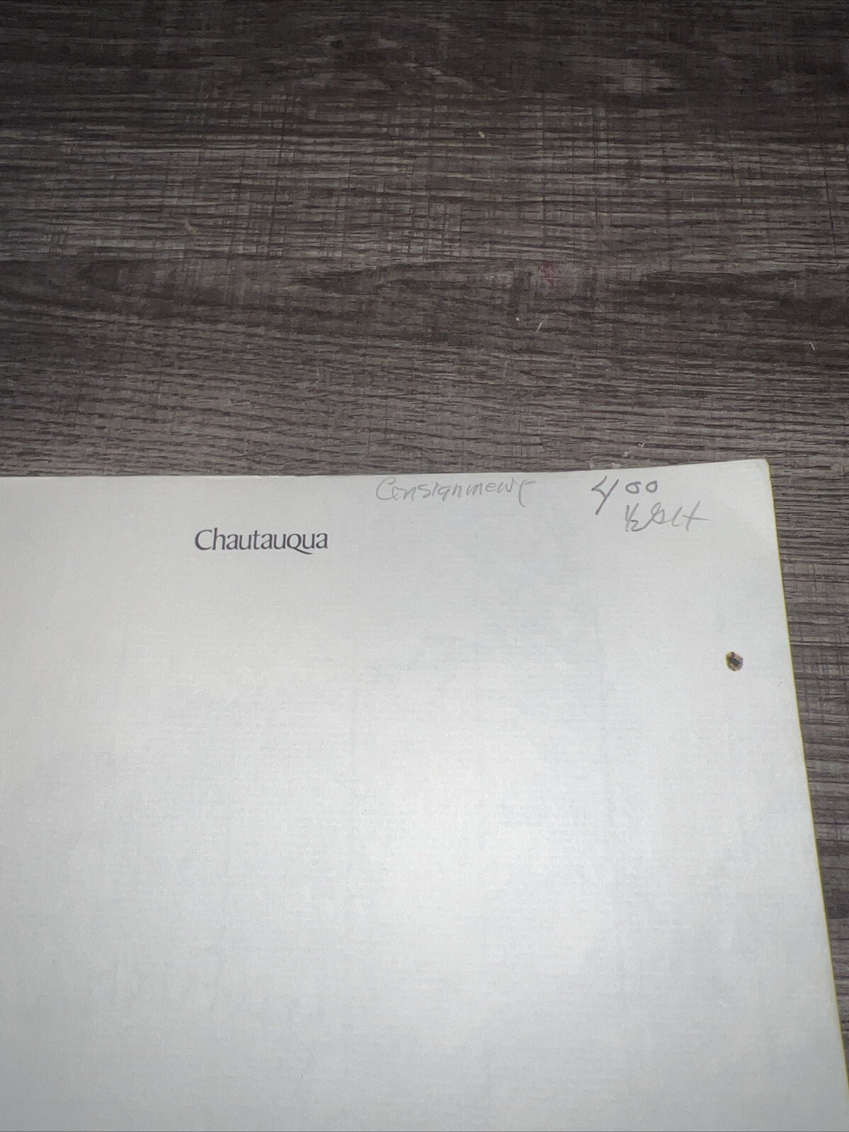 Chautauqua By Theodore Morrison Paperback Second Impression 1977 / Bx9