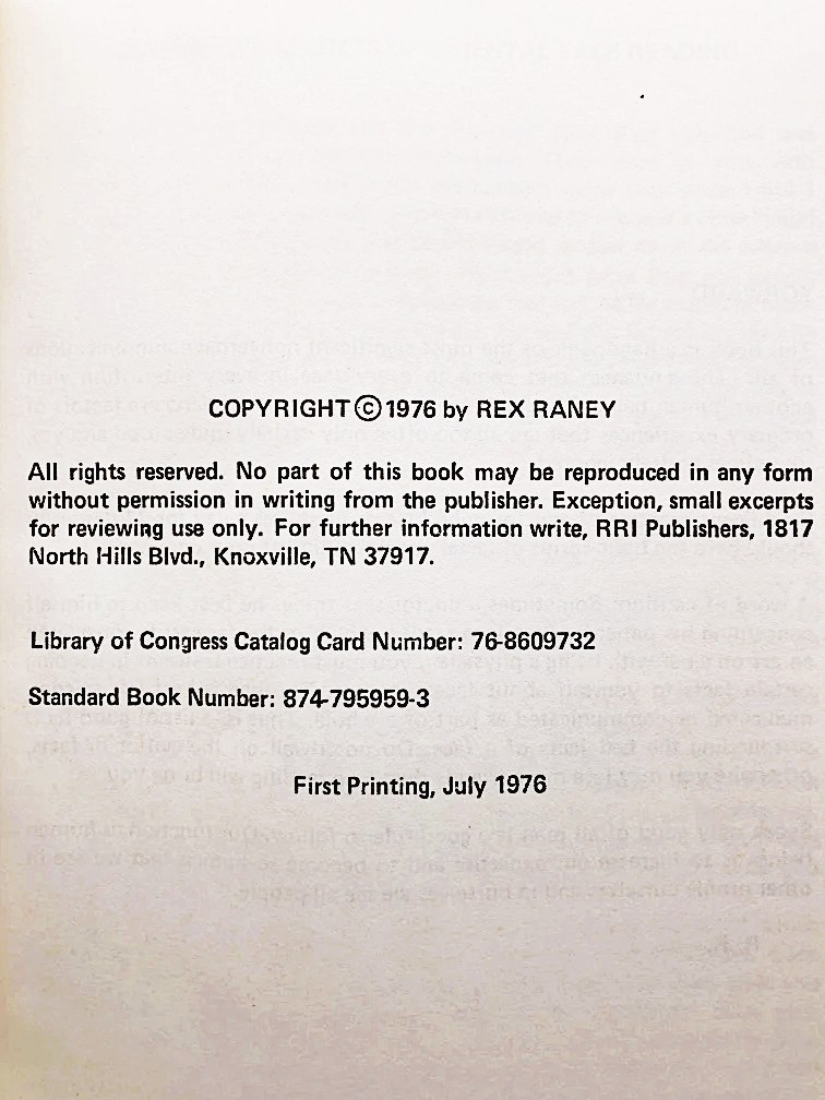 The Uncensored Secrets of Oriental Face Reading Rex Raney 1st Edition Hardcover