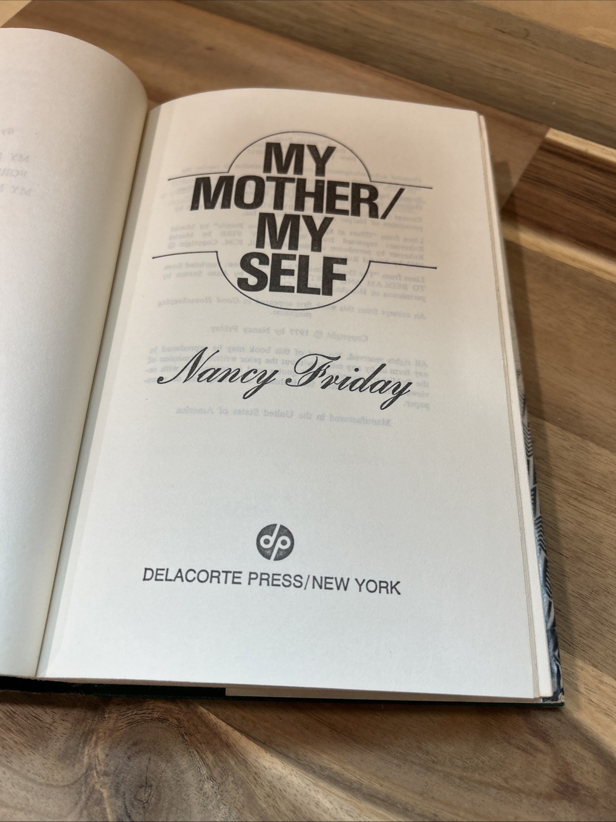 My Mother My Self Nancy Friday Hardcover With Dust Jacket 1978 Printing