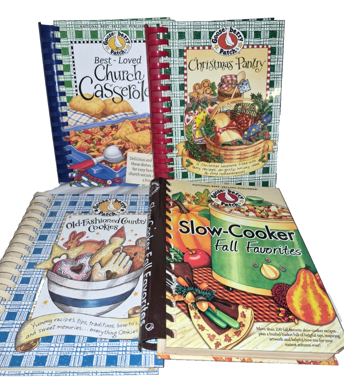 Mint Set of 4 Gooseberry Patch Cookbooks Pre-Owned Excellent Condition