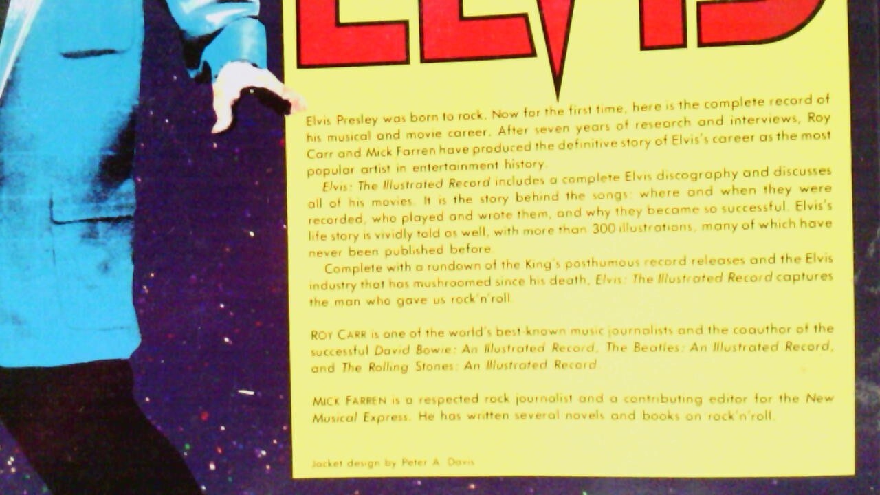 ELVIS PRESLEY~THE ILLUSTRATED RECORD~BY MIKE FARREN & ROY CARR~Set of 2~1982