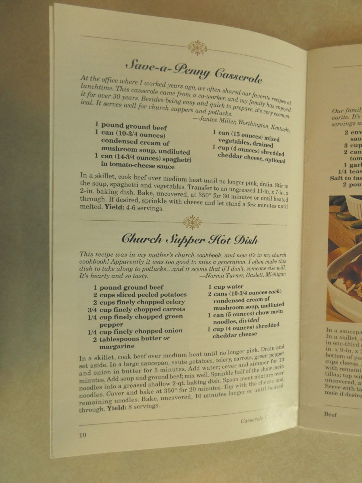 Taste of Home Casserole Cooking 35 pages of recipes published in 2000