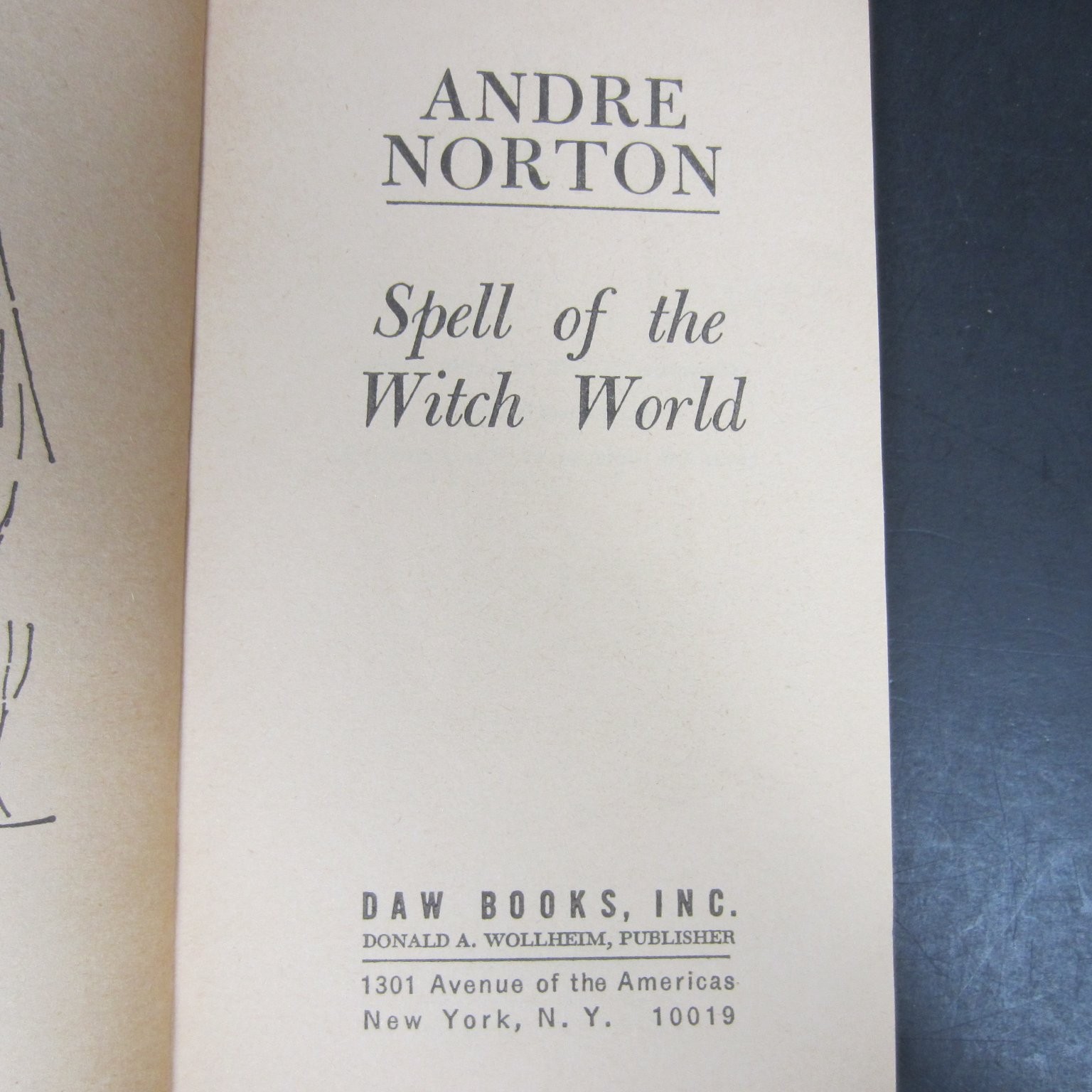 Spell of the Witch World Andre Norton 1972 DAW Books No. 1 Science Fiction PB SF