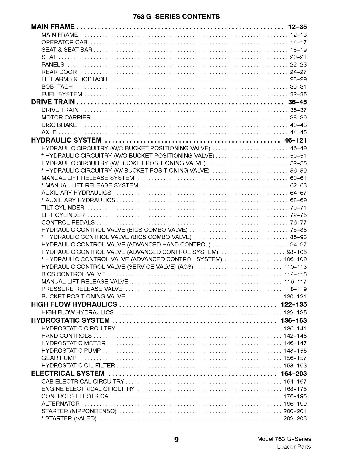 BOBCAT 763 G-Series Parts Manual SN 512250001 512450001 512620001 Up – BOUND