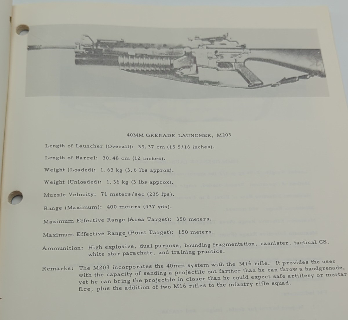 U.S. Army WEAPONS HANDBOOK By USAES Engineer School Fort Benning / Belvoir 1977