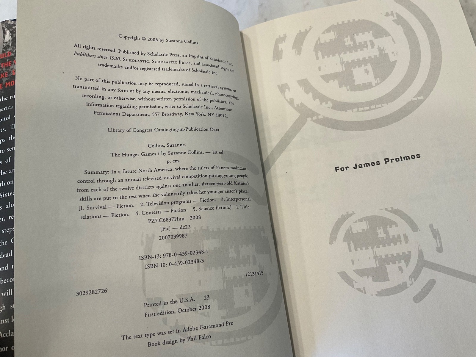 The Hunger Games Suzanne Collins 2008 First Edition 26th Print Hardcover