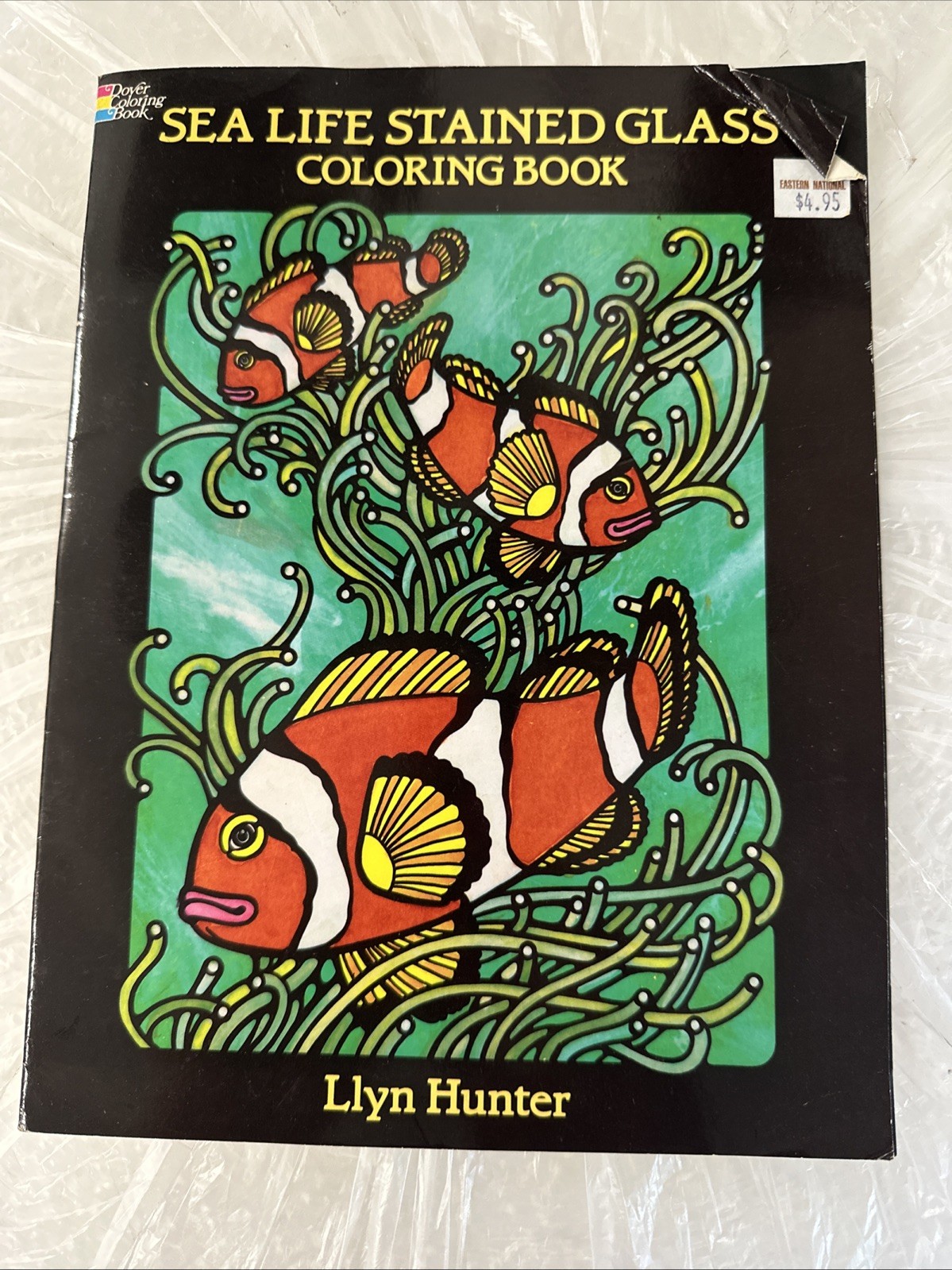 Dover Publications Stained Glass Color Book – Paperback, by Llyn Hunter – Good