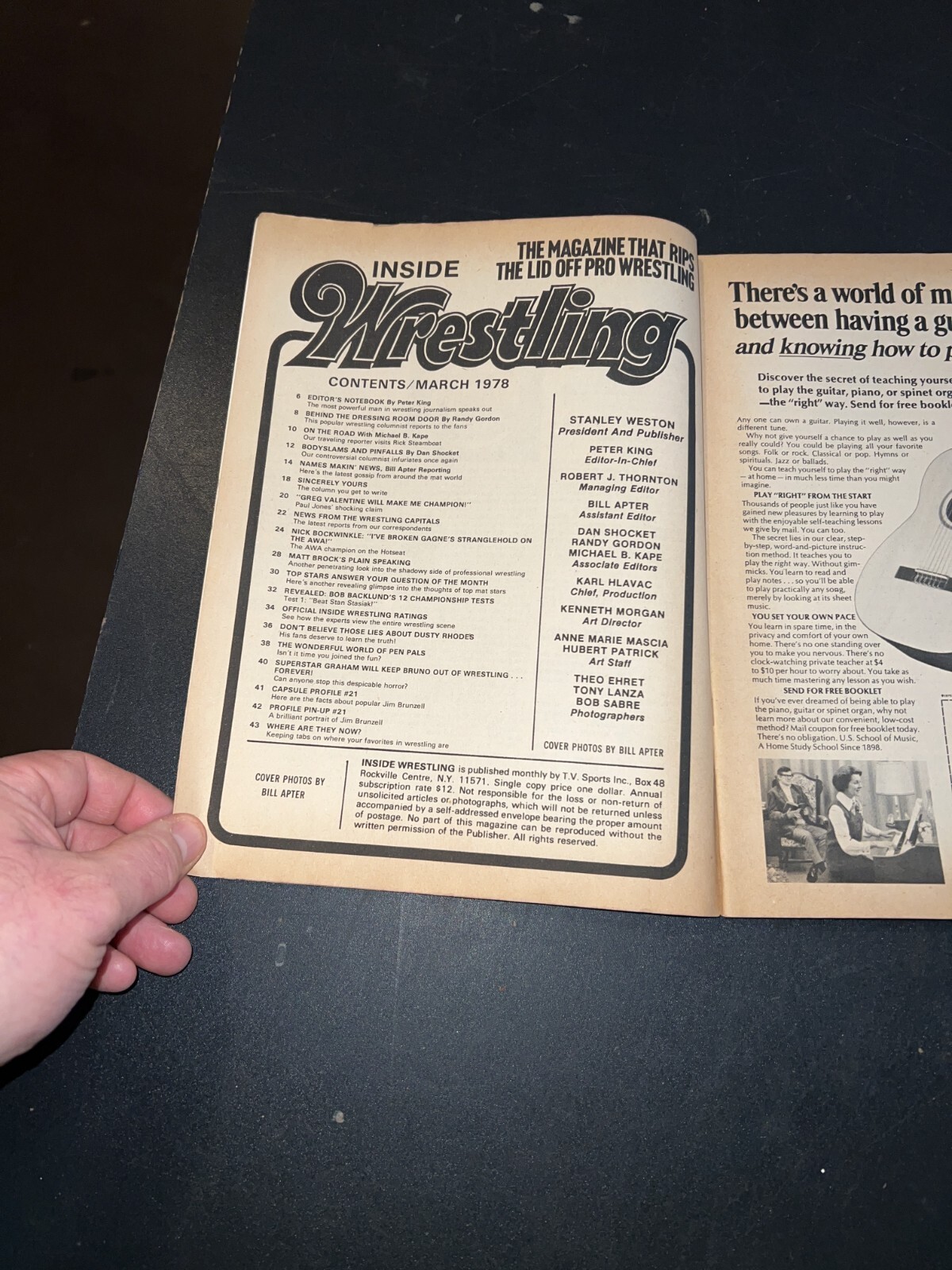 Inside Wrestling Magazine March 1978 Dusty Rhodes Cover NWA WWF WCCW Mid South