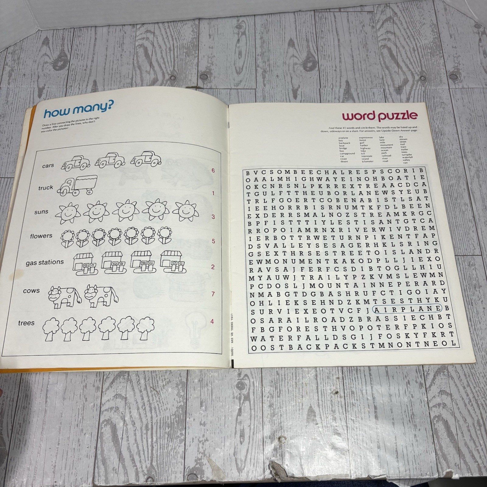Vintage 1970s Rand McNally “Are We There Yet?” Travel Games Puzzle Kids USED