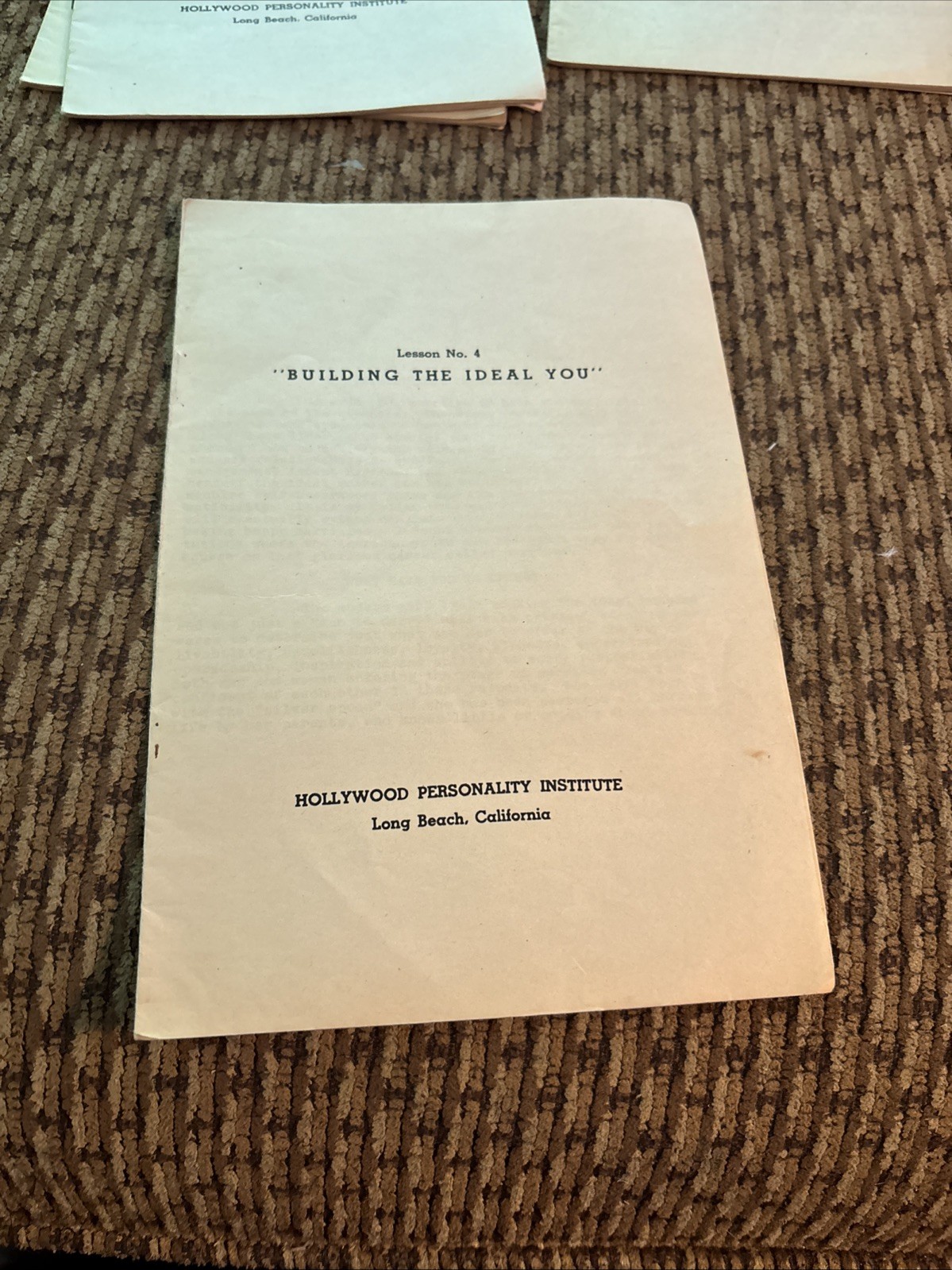 4 Pc 1940s “How To Get Your Ideal Man”booklets Hollywood Personality Institute