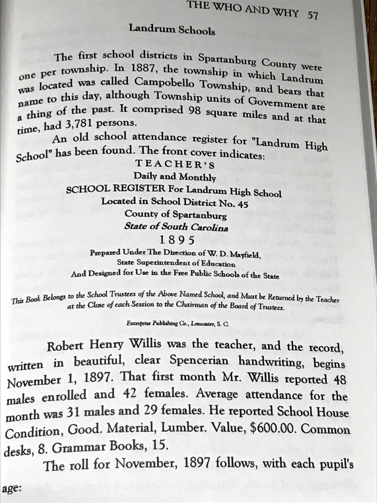 The Who and Why Of Landrum, S.C. Railroad, Crimes, Fires, Churches, Schools
