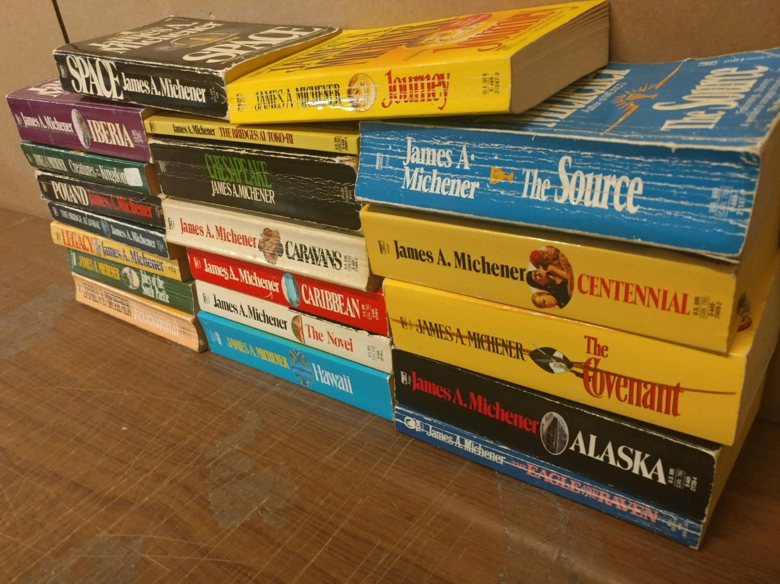 Lot of 10 JAMES A. MICHENER Books Vintage Paperback Softcover *RANDOM* MIX Set