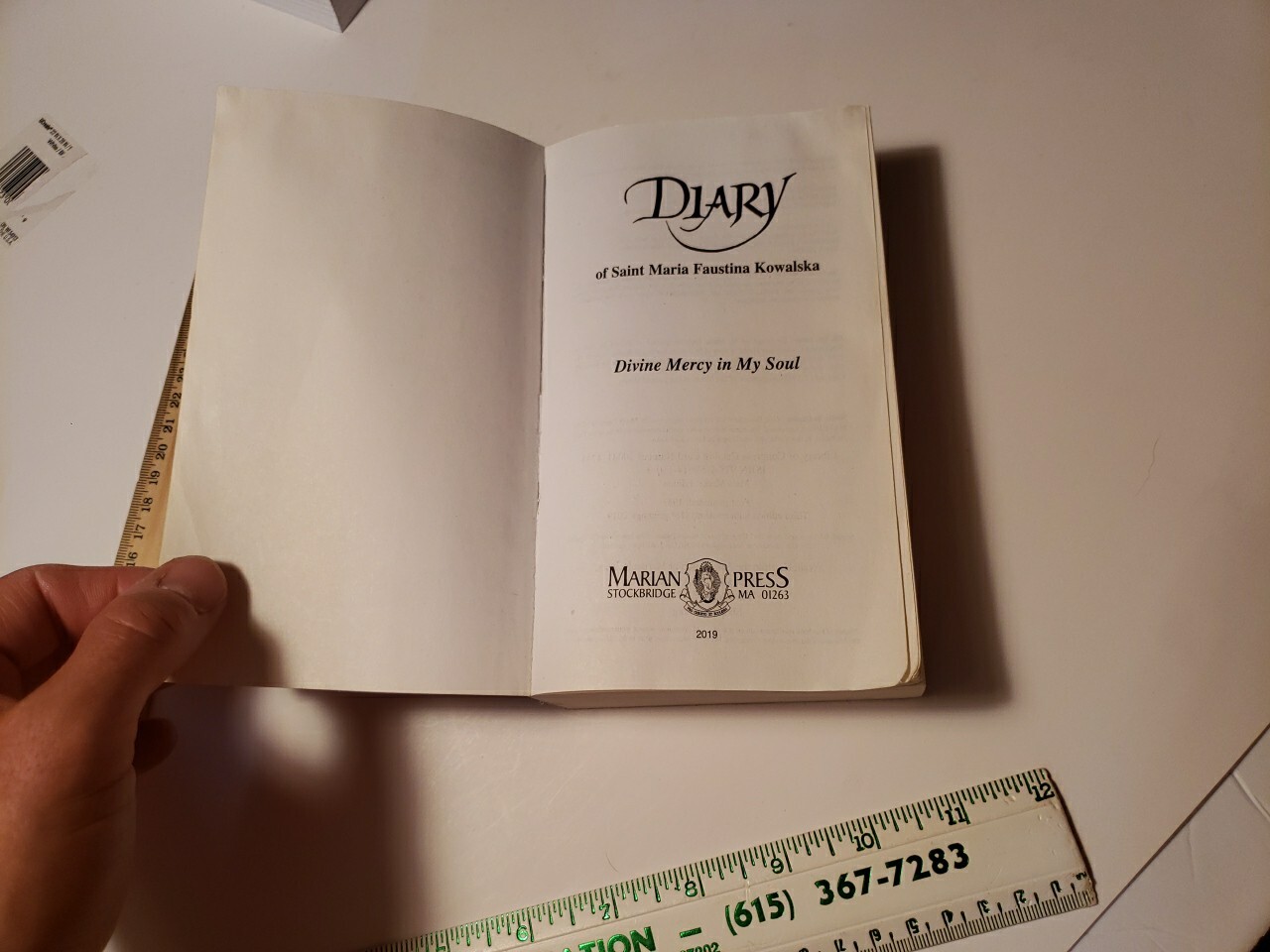 2005 Diary of Saint Maria Faustina Kowalska PB Marian Press Religious Book