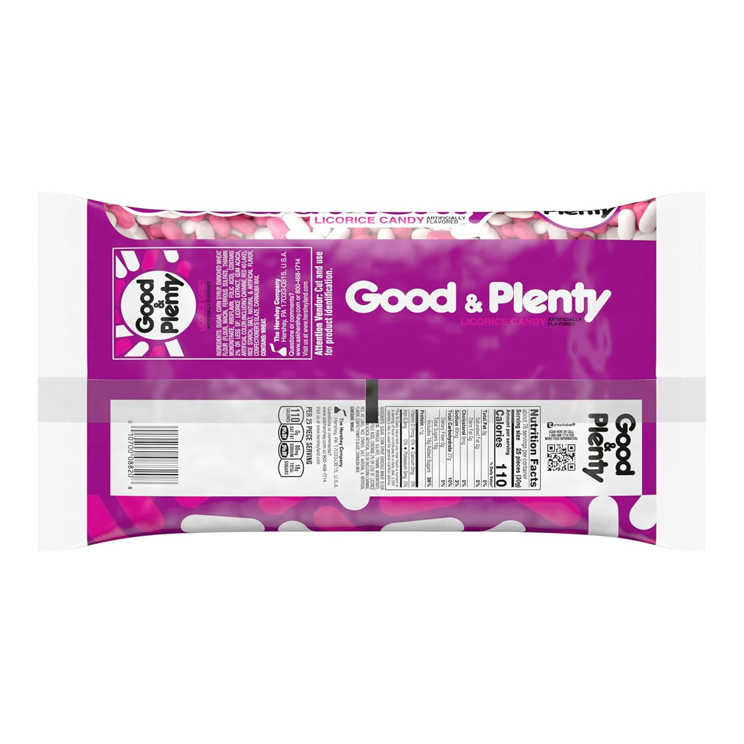 GOOD & PLENTY Licorice Fat Free, Candy Bulk Bag, 5 Lbs
