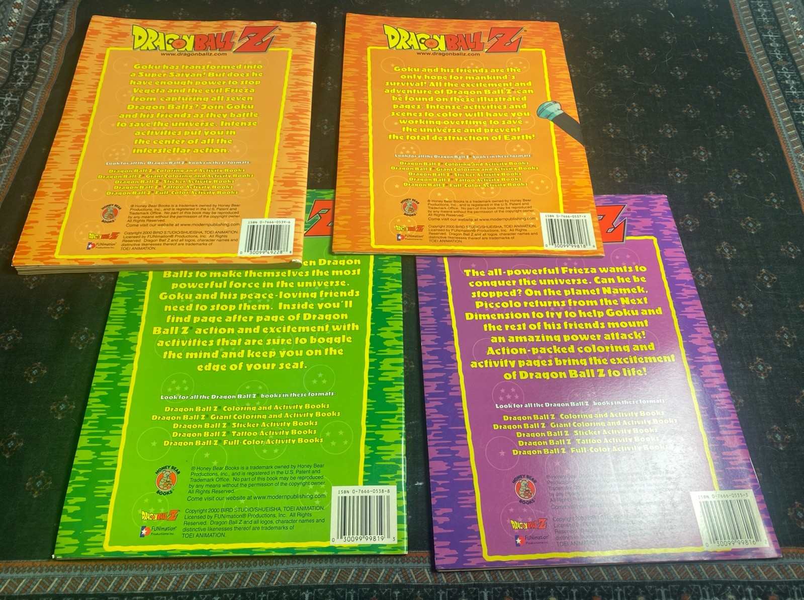 Vintage Dragon Ball Z Giant Coloring & Activity Books Lot of 4 *No Used Pages*